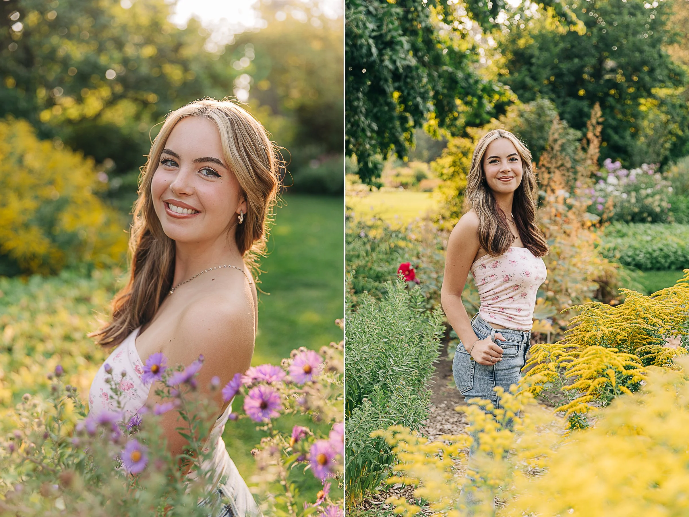 flower garden senior session