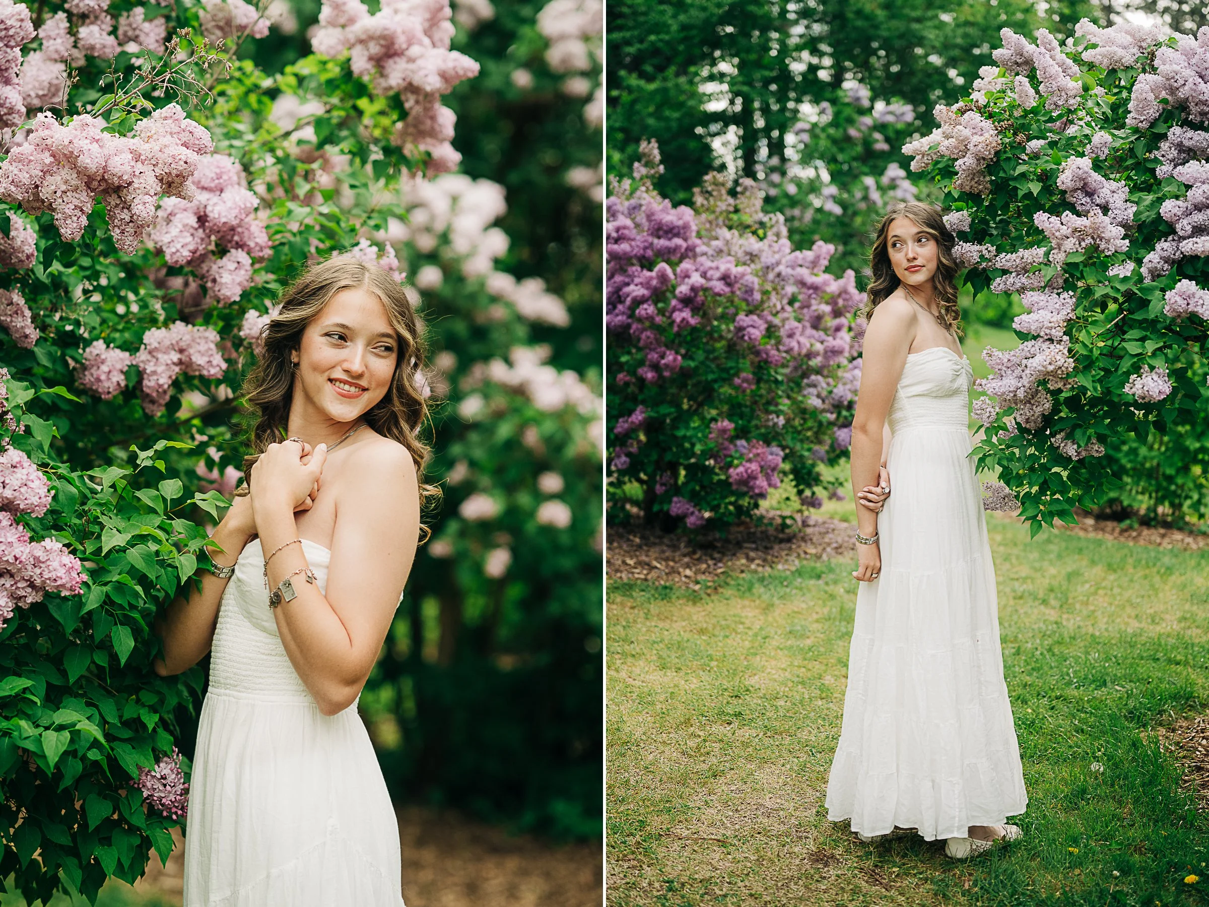 lilac garden senior session