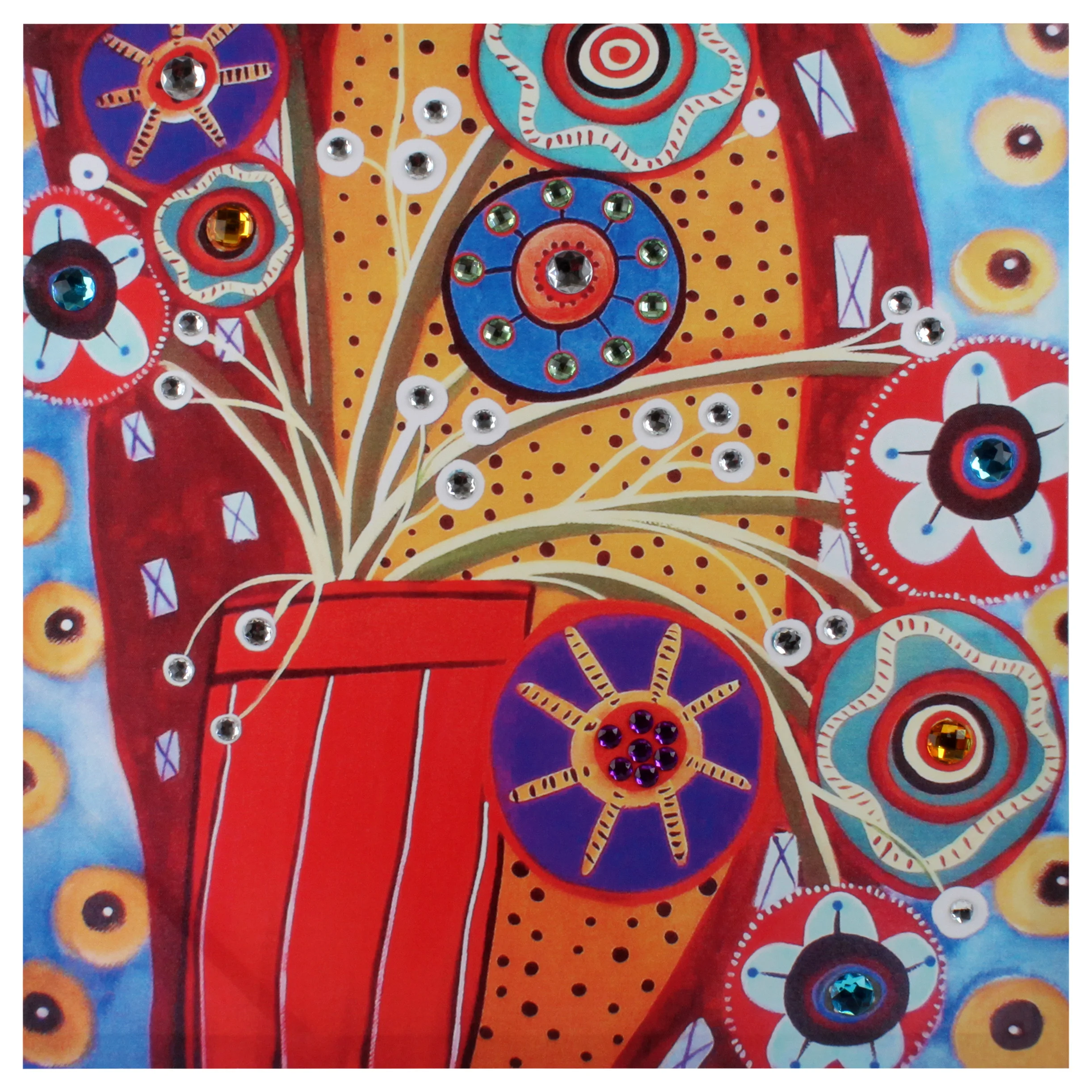 €20 WALL PAINTING PRINTED CANVAS W/STONES 60Χ2Χ60