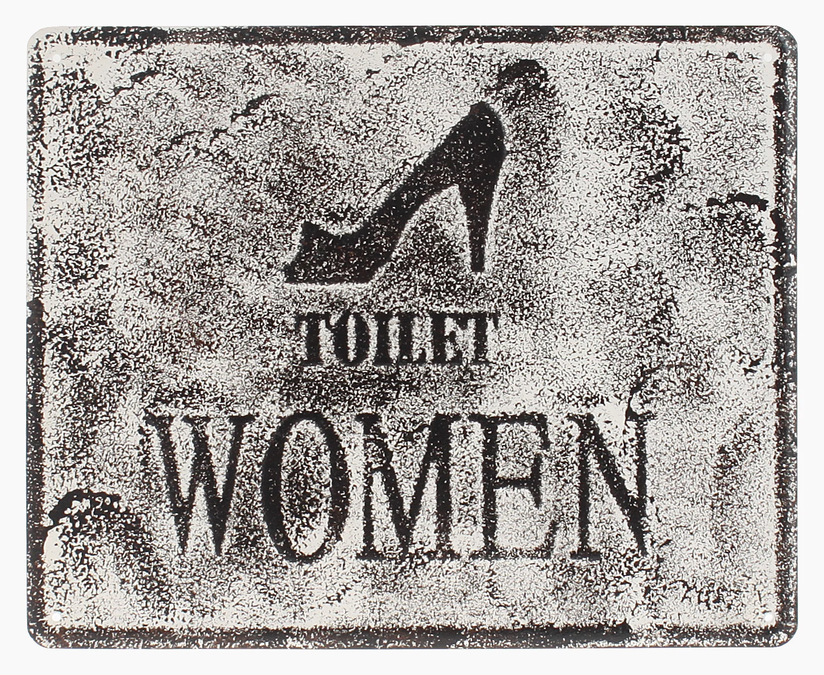 €15 METAL WALL PAINTING 'TOILET WOMEN' 25X20