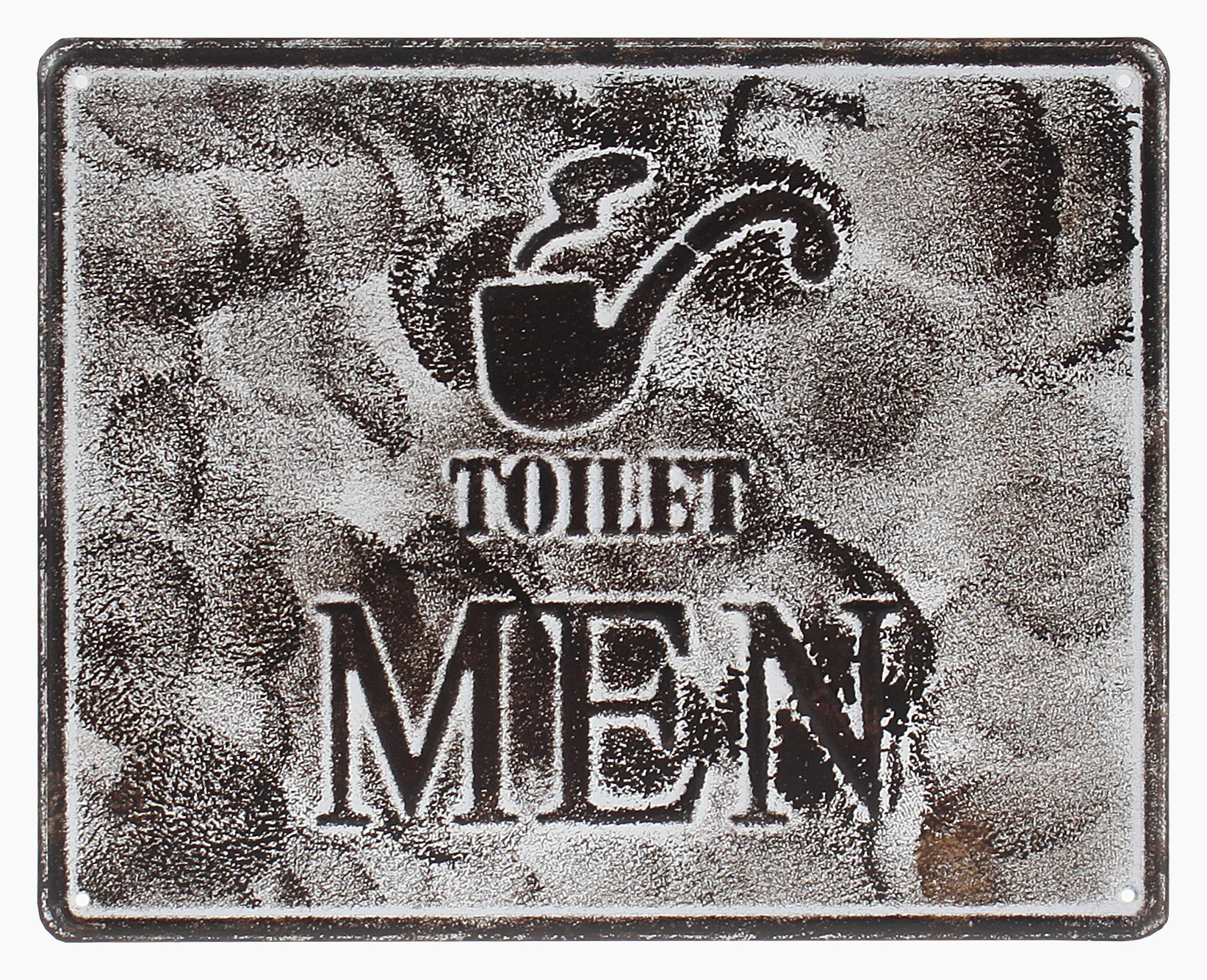 €15 METAL WALL PAINTING 'TOILET MAN' 25X20