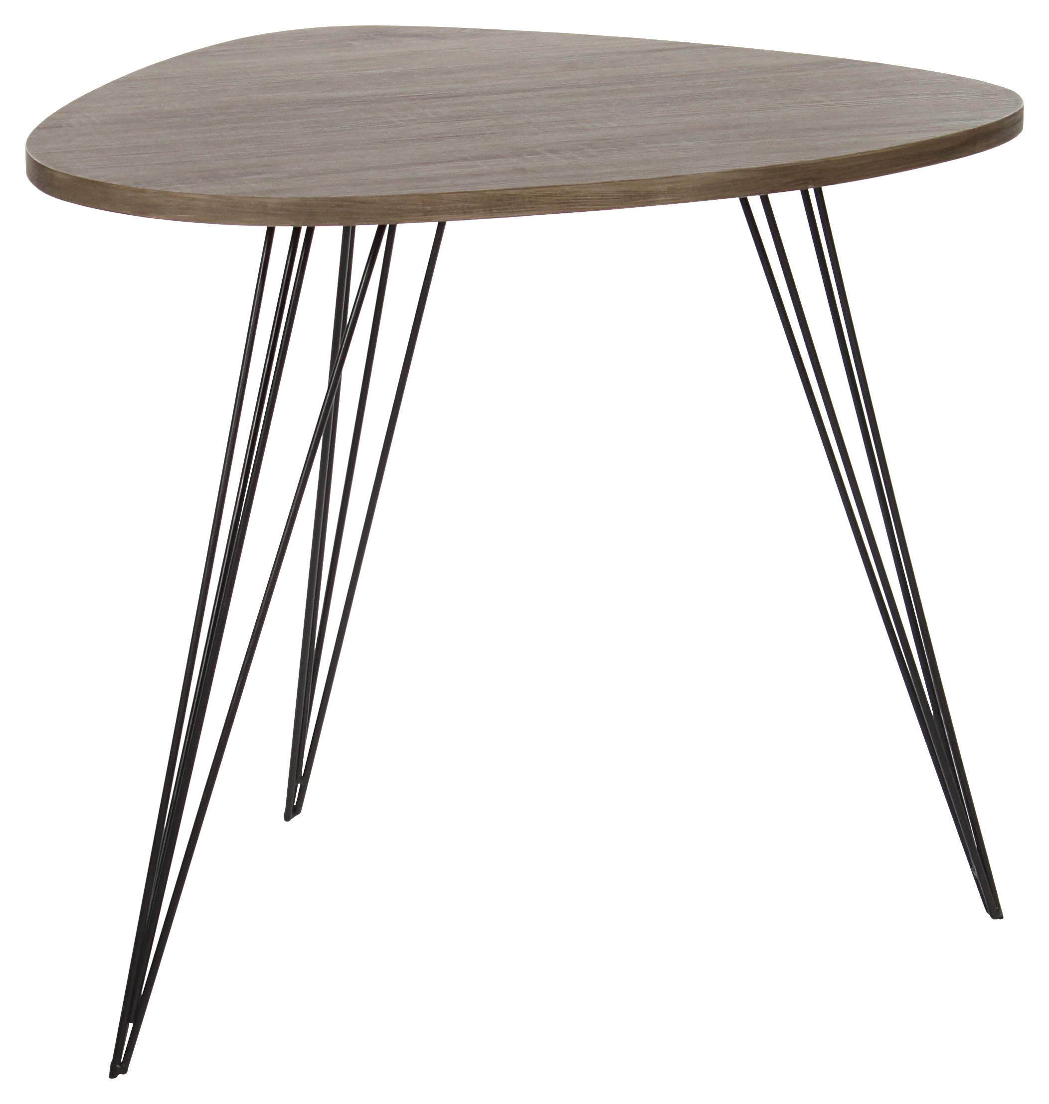 WOODEN NATURAL TABLE W/METAL LEGS 70Χ54Χ60 (to order)