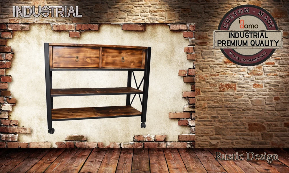 CUSTOM-MADE Industrial Console PERSONALIsED BY YOUR CHOICE OF PAINTS AND DIMENSIONS. 100x42x84 (TO ORDER AT €520)