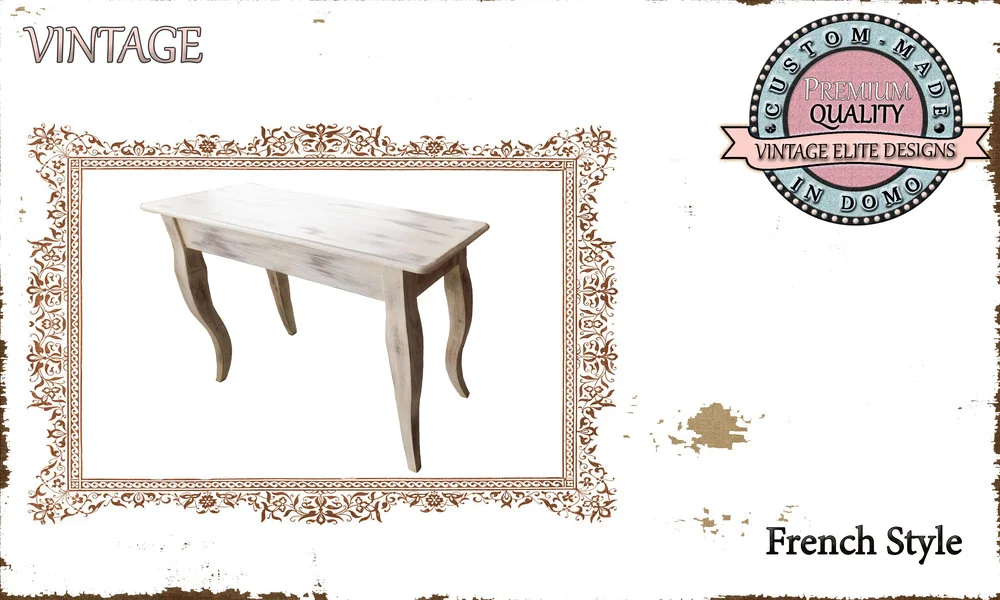 CUSTOM-MADE FRENCH STYLE "DISTRESSED" CONSOLE PERSONALIsED BY YOUR CHOICE OF PAINTS AND DIMENSIONS. 110x38x80 (TO ORDER at €260)