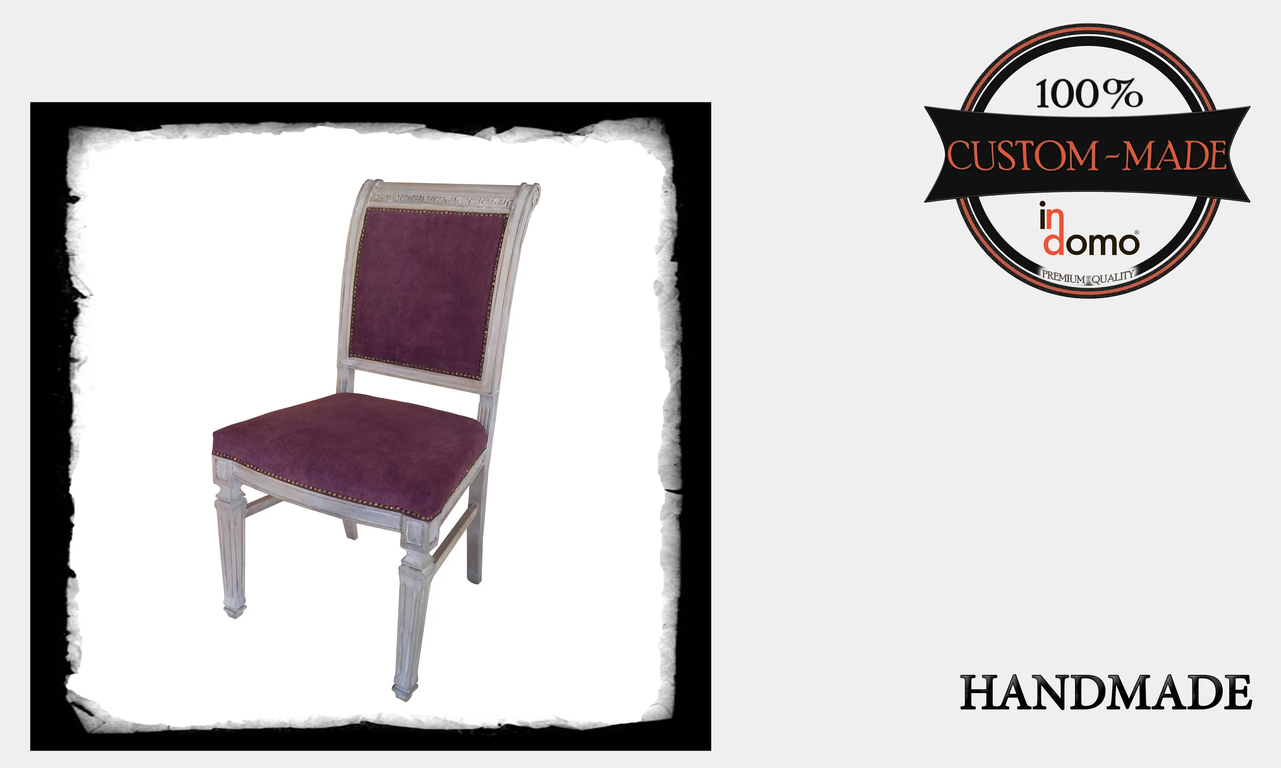 "ROMA" CHAIR PERSONALIsED BY YOUR CHOICE OF PAINTS AND FABRICS. (TO ORDER AT €205 + 1 MTR FABRIC)