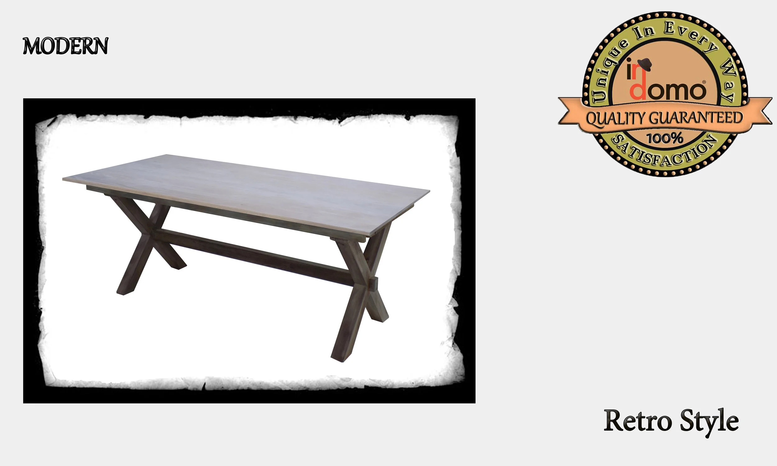 CUSTOM-MADE "X-shape" DINING table PERSONALIZED BY YOUR CHOICE OF PAINTS AND DIMENSIONS. 180x90x76 (TO ORDER AT €700)