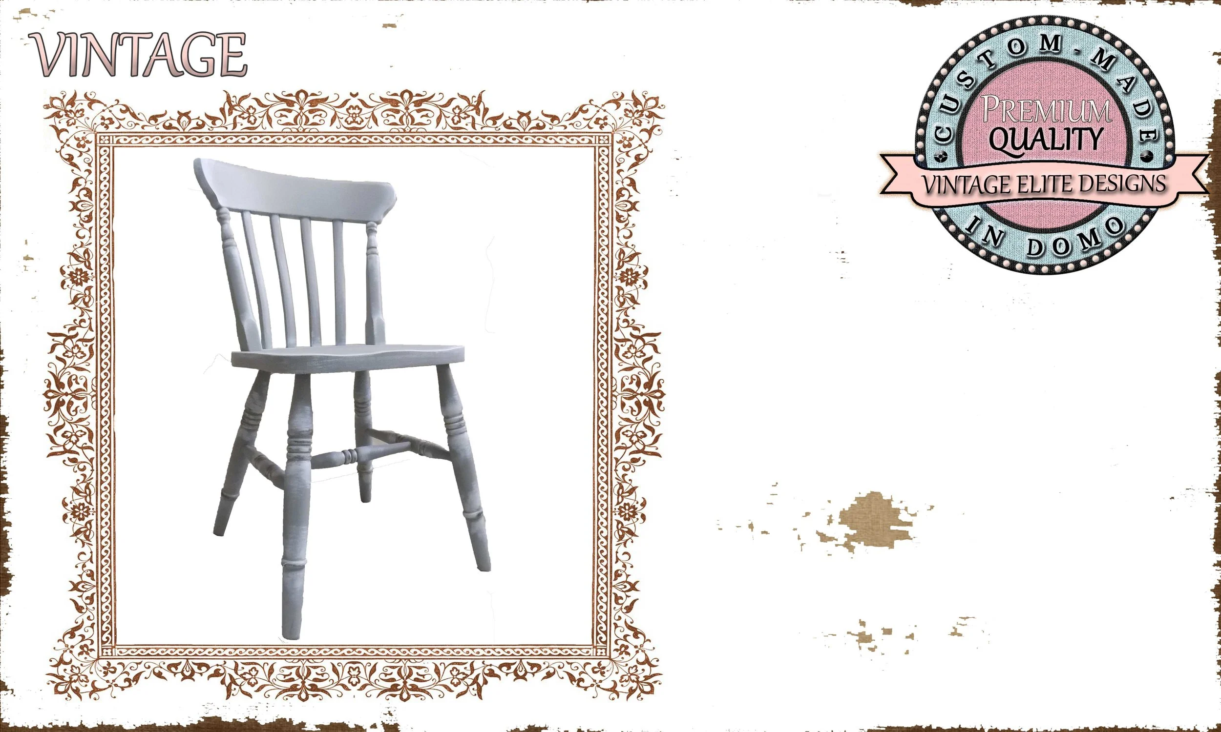 "Linda" dining CHAIR PERSONALisED BY YOUR CHOICE OF PAINTS. (TO ORDER AT €140)