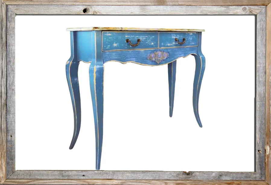 Vintage Distressed "azure" Console Table 110CM LENGHT