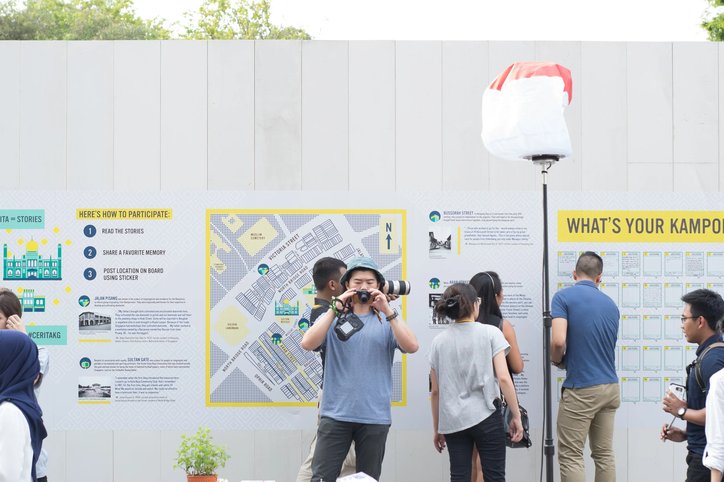 The pop-up shared personal stories and historic photos from the area, and then invited participants to share their own stories and mark the location on the map.