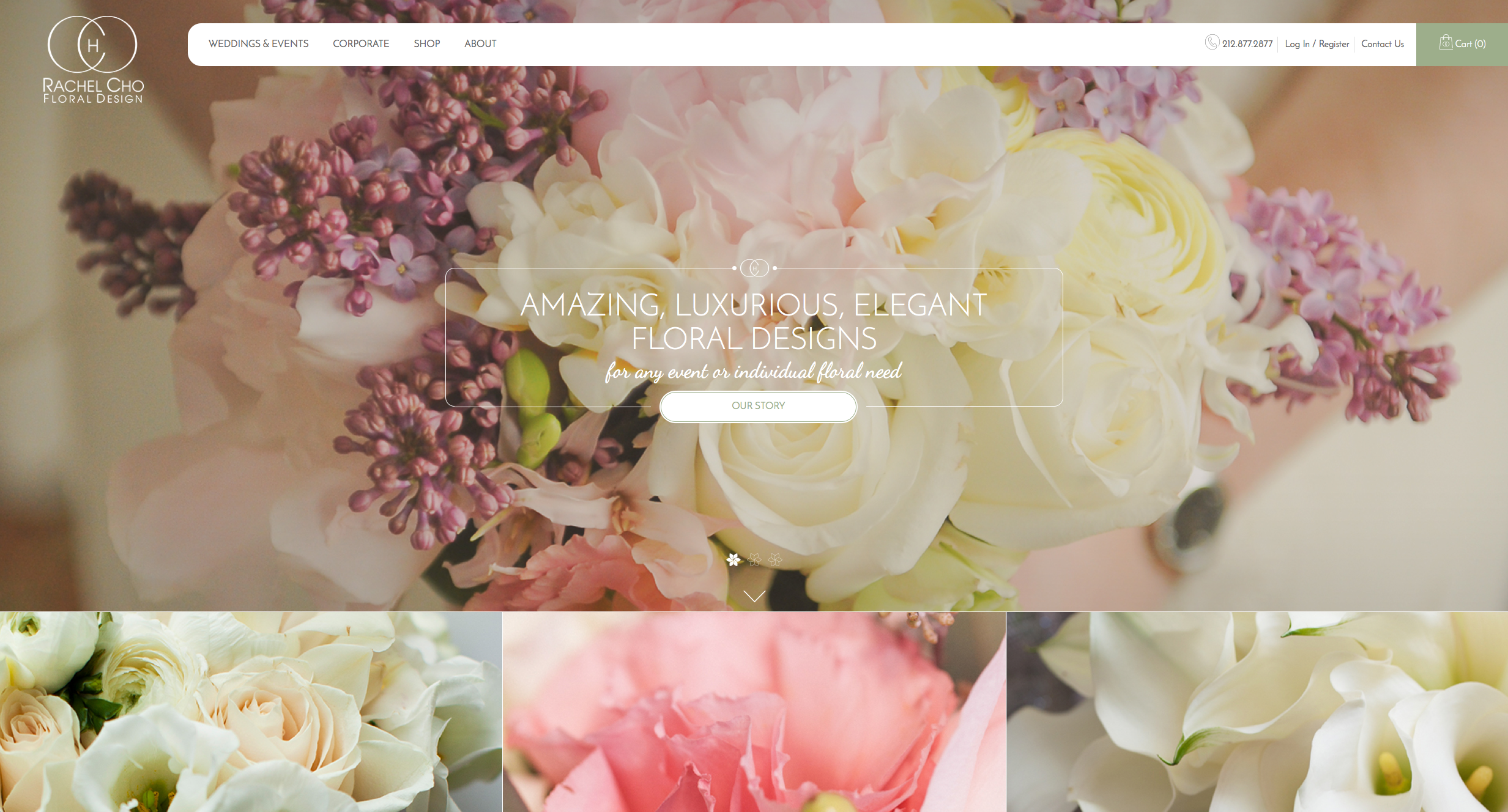 Screenshot of http://rachelchoflowers.com/