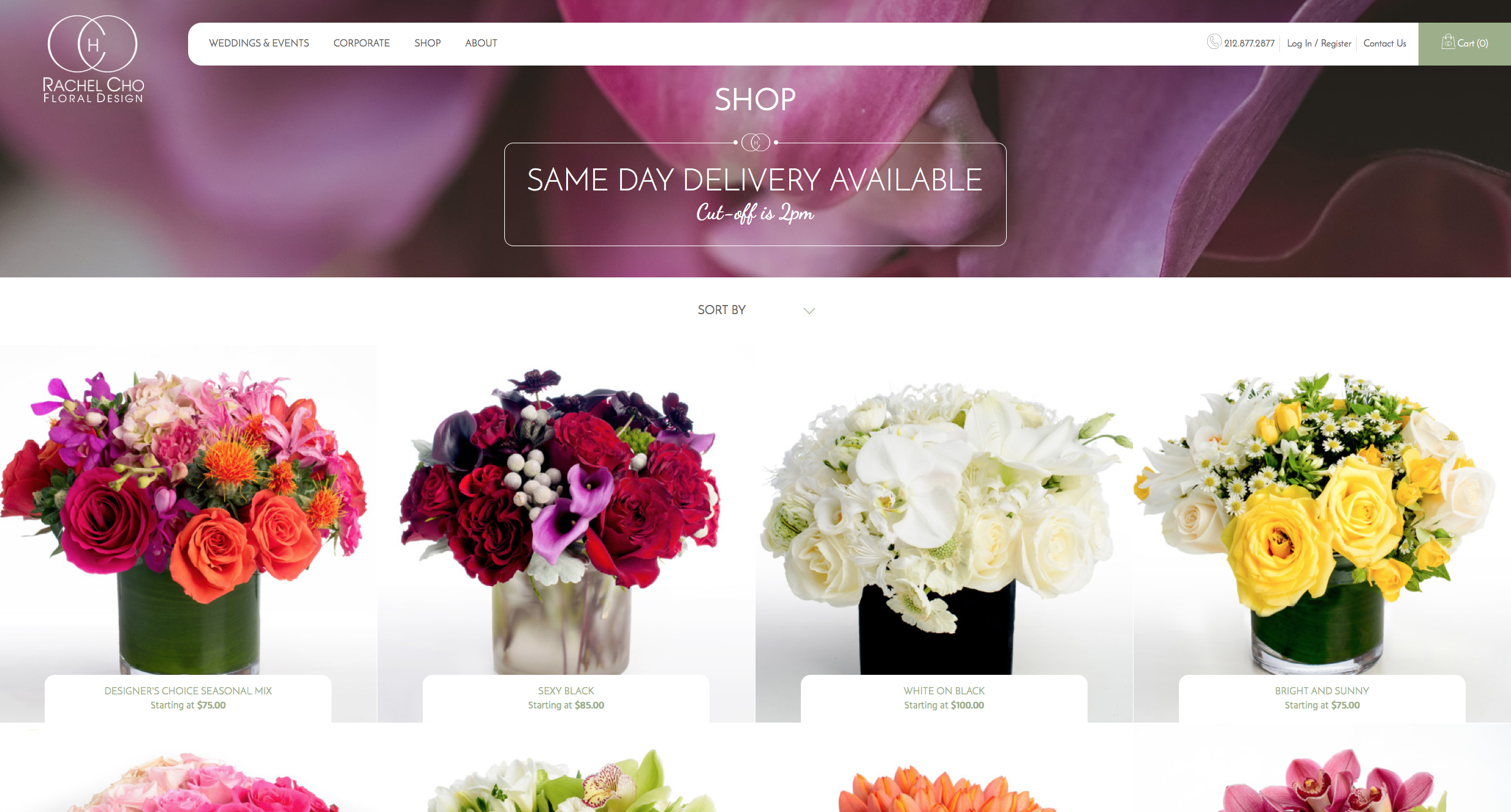 Screenshot of http://rachelchoflowers.com/shop/