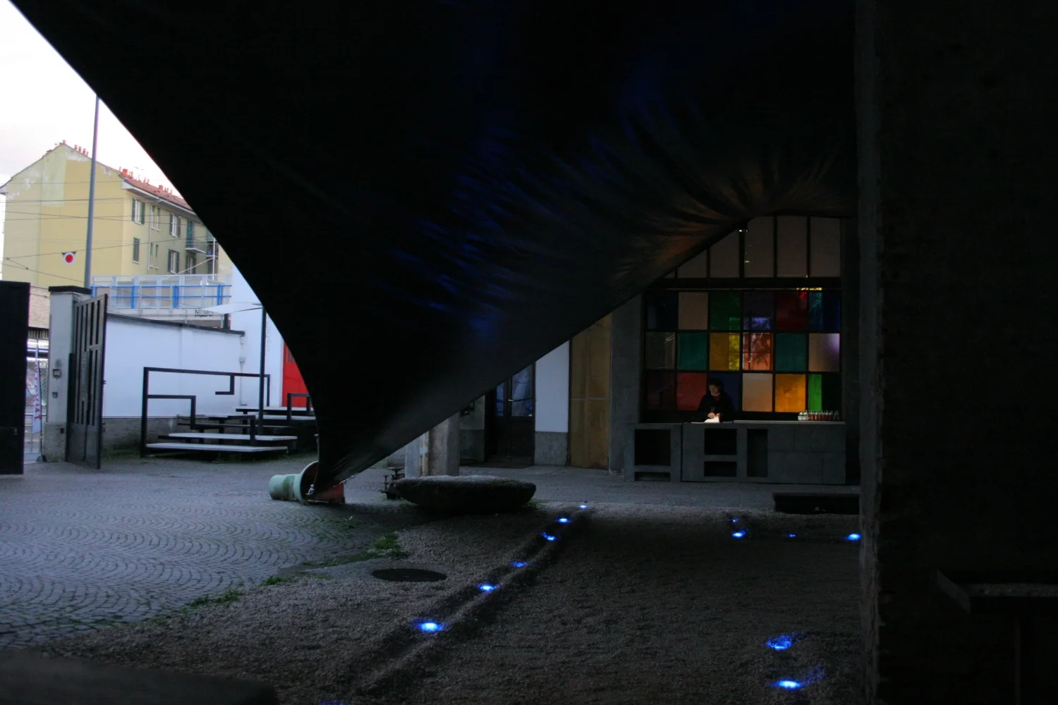  with light regards,
an installation by AJ Weissbard
Segheria, Milano, 2006
© photo by AJ Weissbard, 2006 