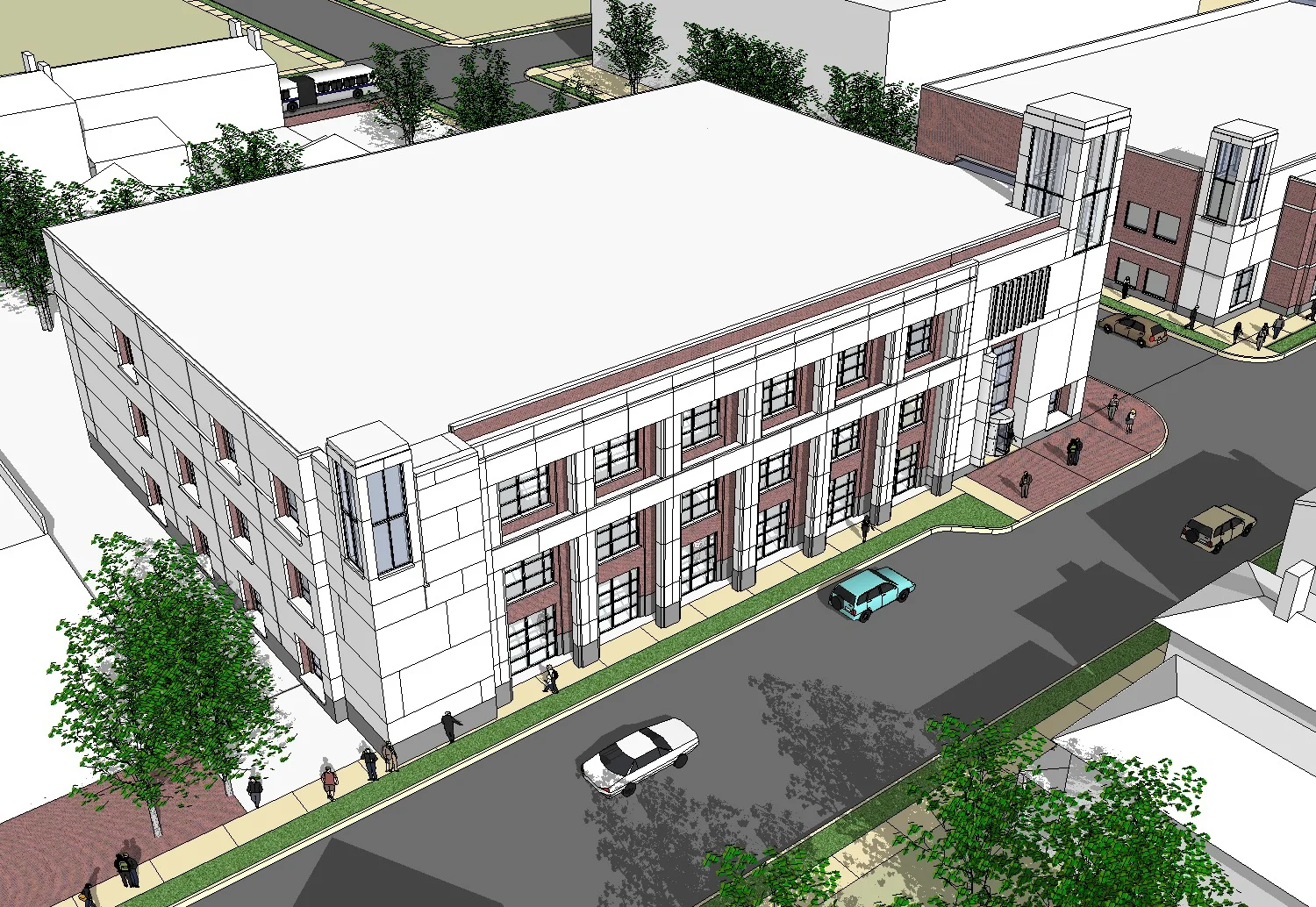 Fredericksburg Virginia Courts {designed and modeled as Senior Associate: Moseley Architects