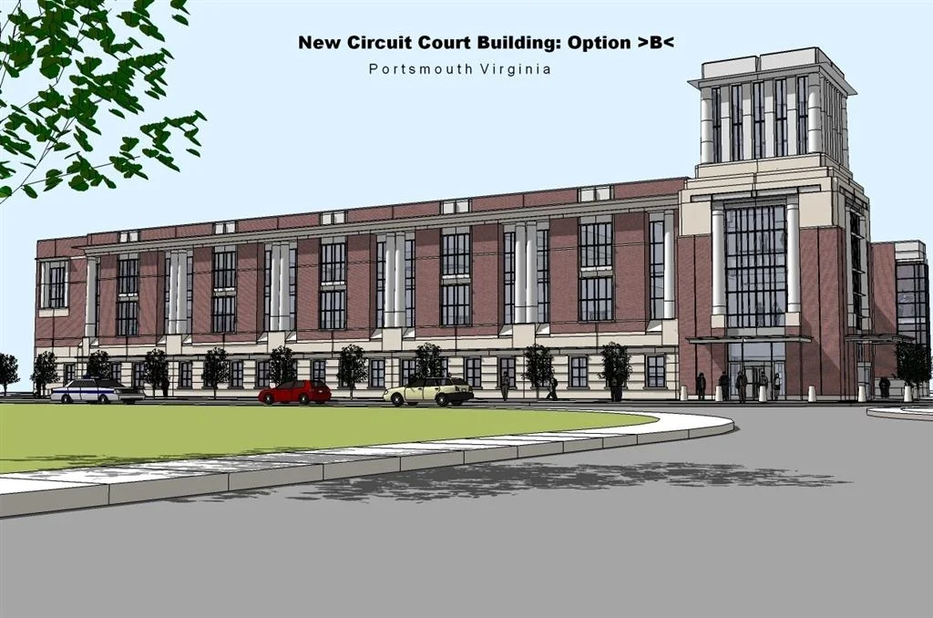 Portsmouth Virginia Courts {designed and modeled as Senior Associate: Moseley Architects