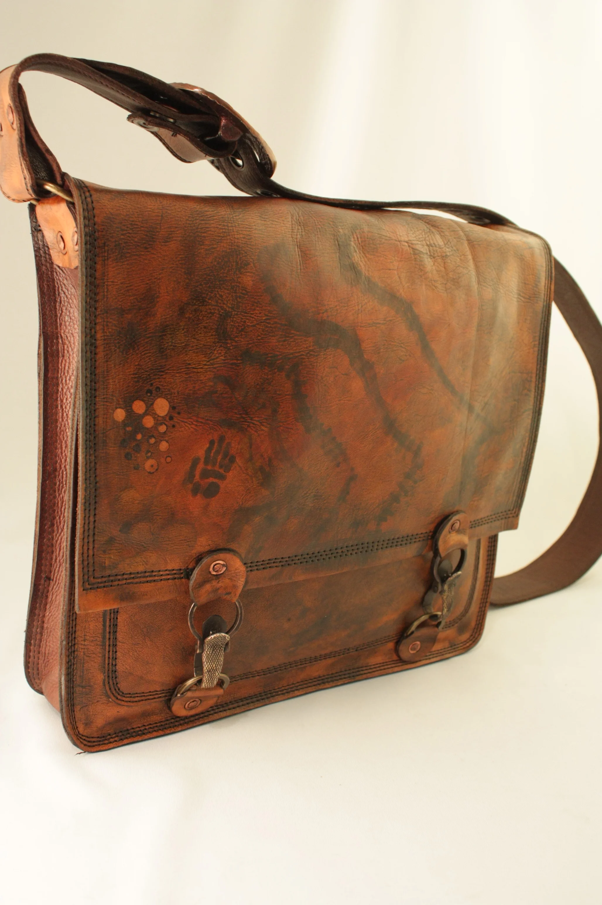 hand painted laptop bag
