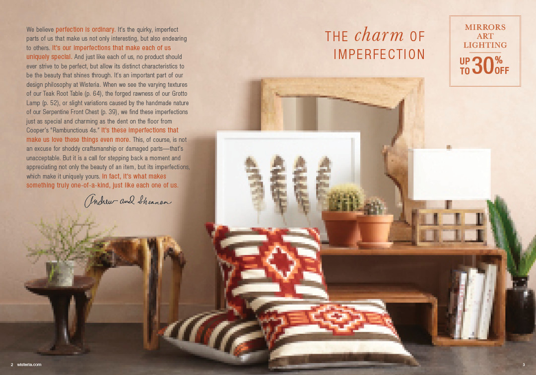 Here's an example of some of the more creative writing I've done for the catalog. This is the opening spread, which is approved by the President of the company, the VP of Marketing, and the Creative Director. 