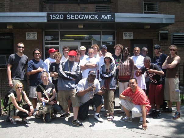 Spot the true Old School hip hop legend in this photo (clue, he's not the guy in the red beret)