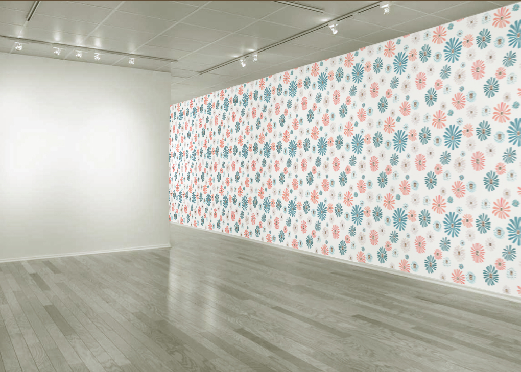 Miracle Grow Installation (mock-up), site specific custom designed wallpaper installation, dimensions variable, 2013 