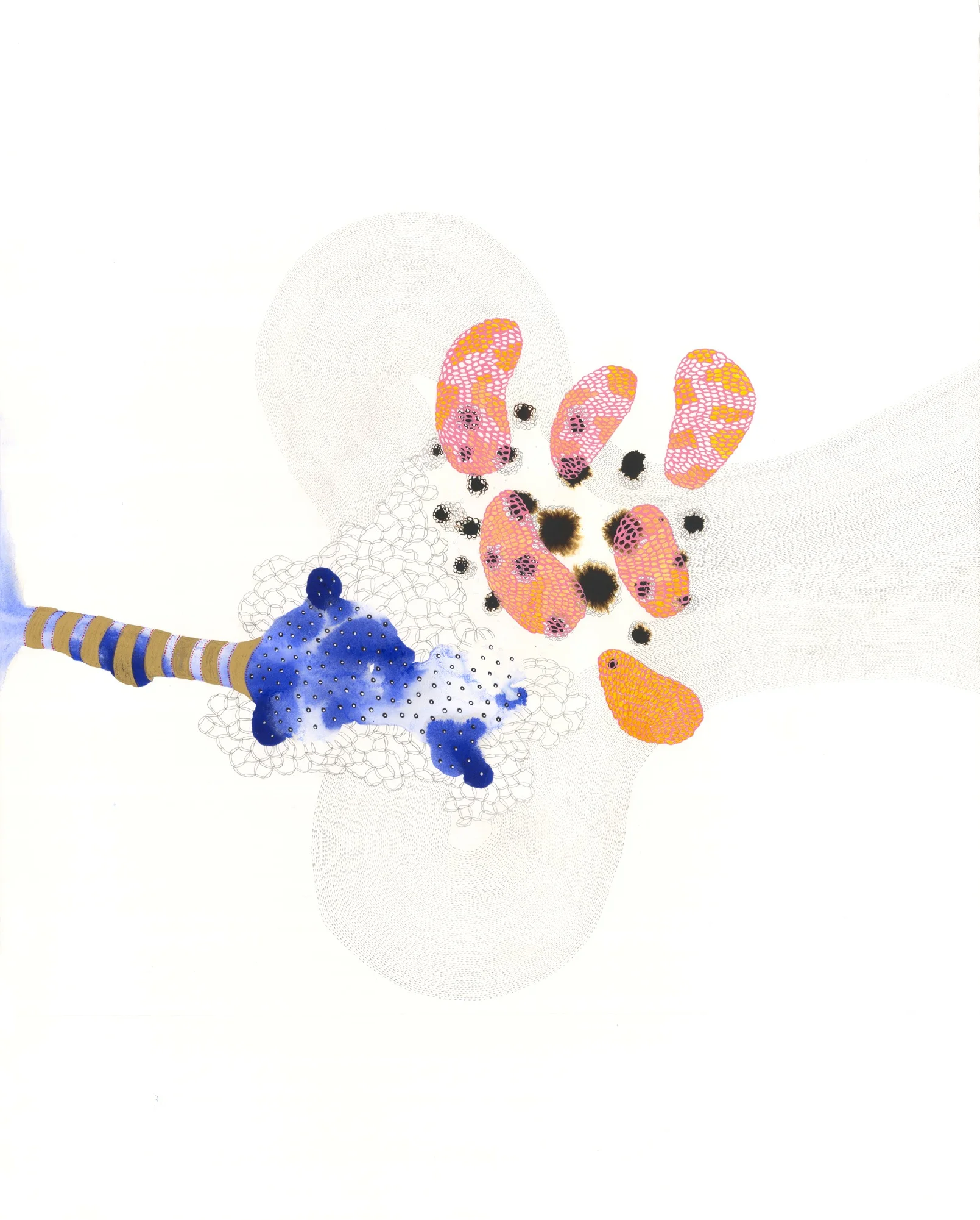 VI-1 , gouache, graphite, ink on paper, 28" x 22", 2013
