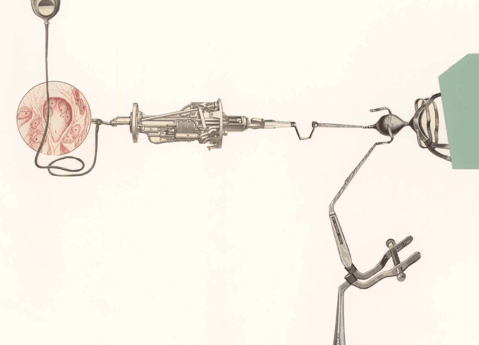AP1 (detail) , collage on paper, 30" x 22", 2014