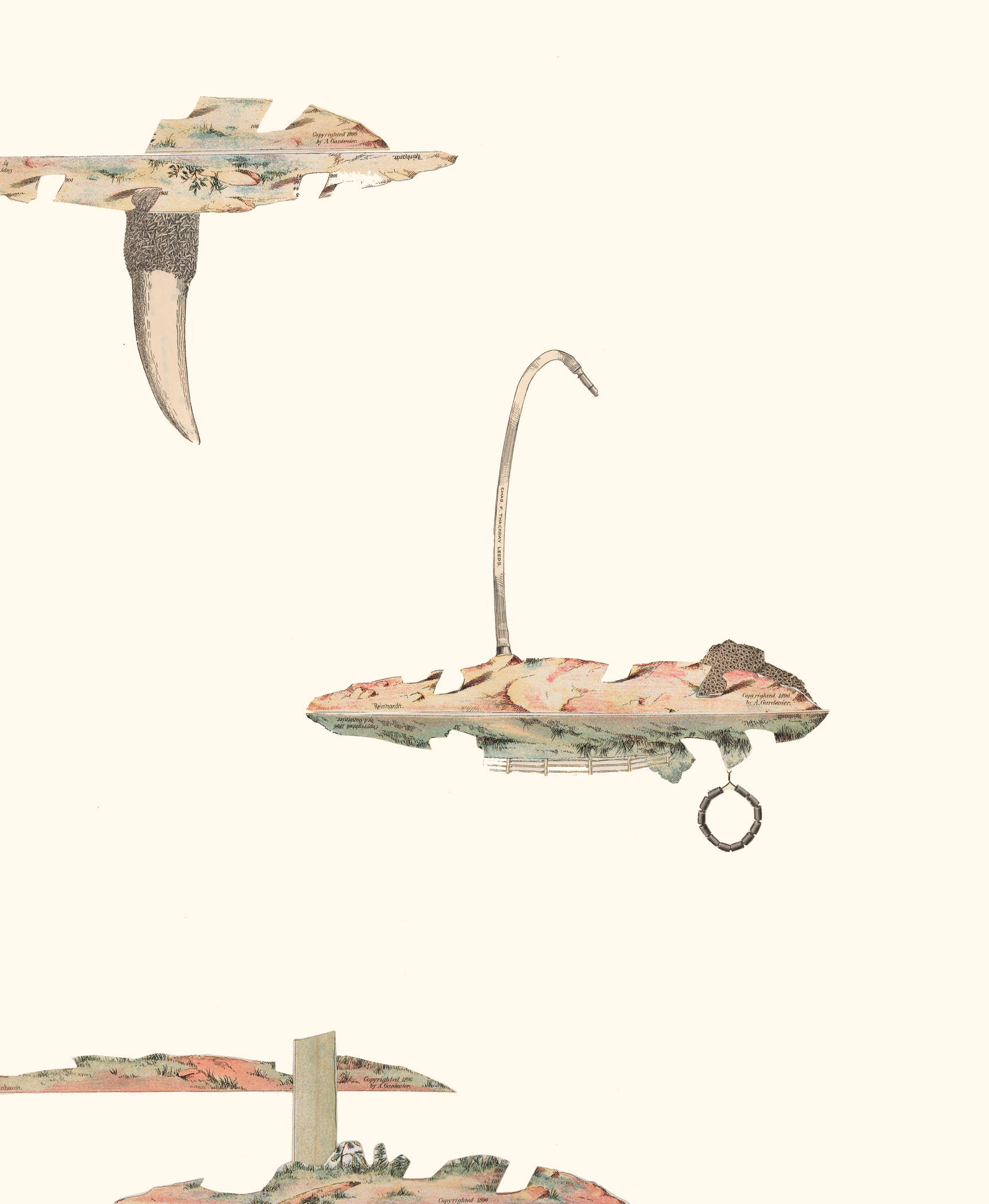 AP6 (detail), collage on paper, 30" x 22", 2014