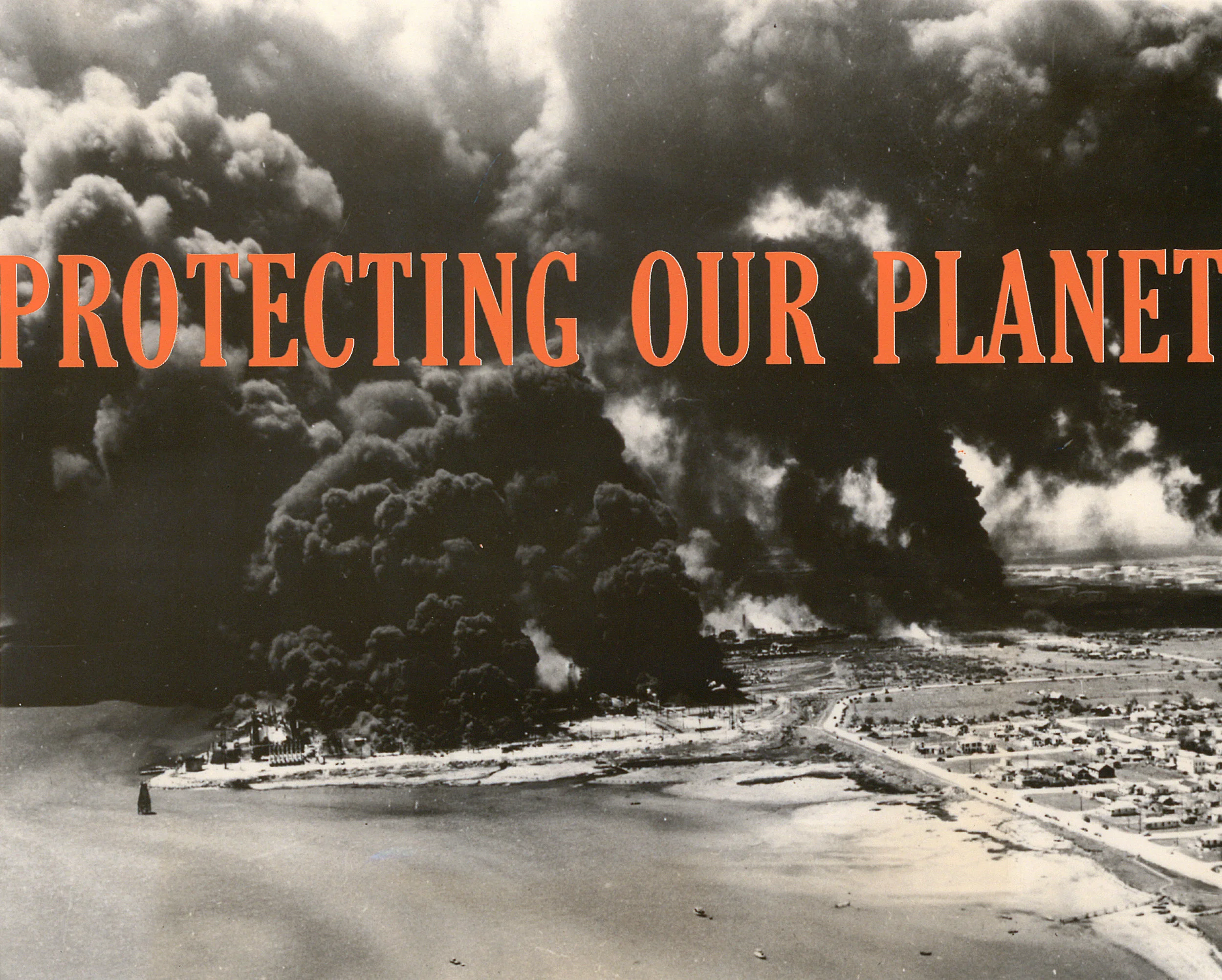 Protecting Our Planet , silkscreen on archival pigment print, 8" x 10", 2016