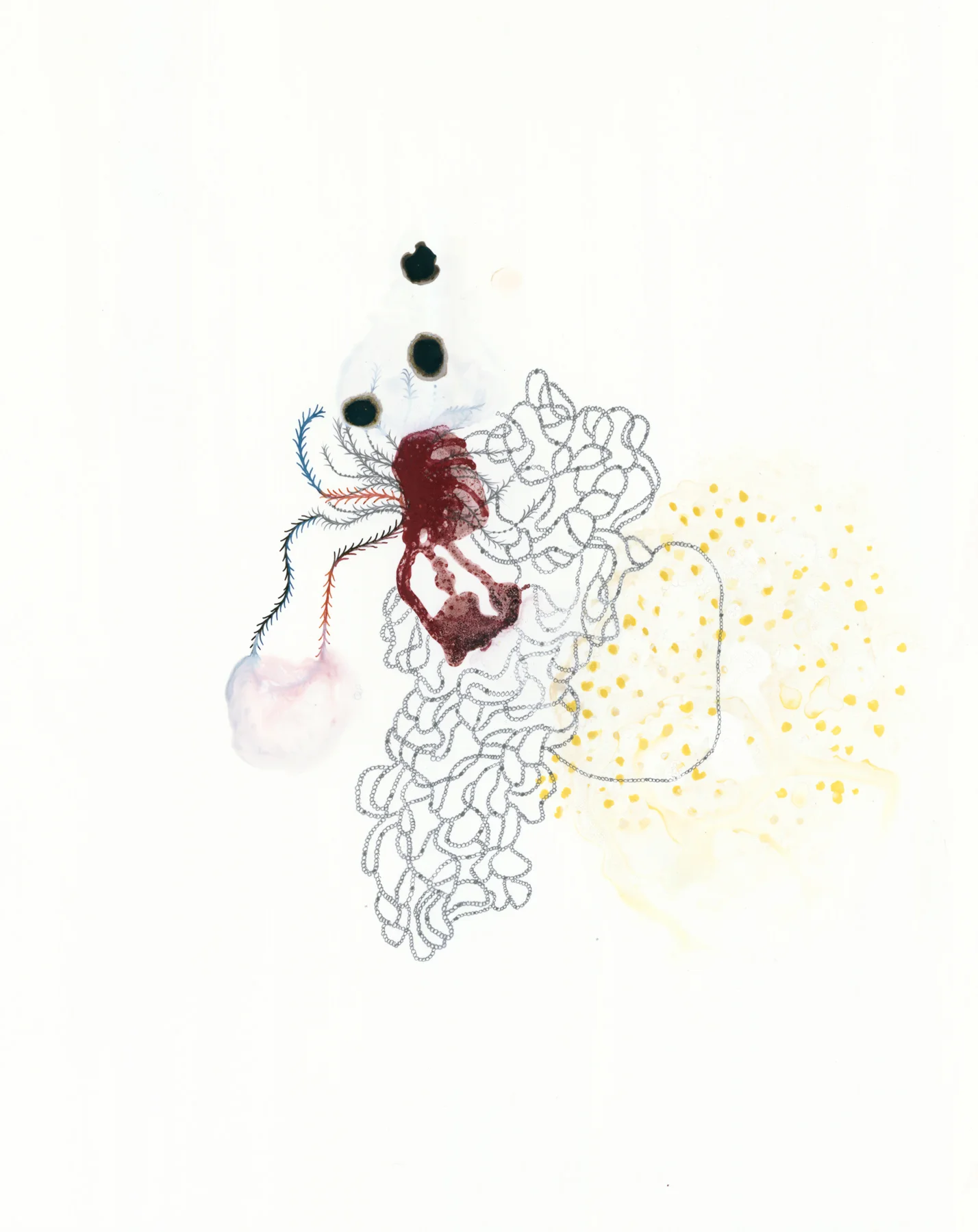 Specimen-10, gouache, ink, graphite on Yupo, 14" x 11", 2013