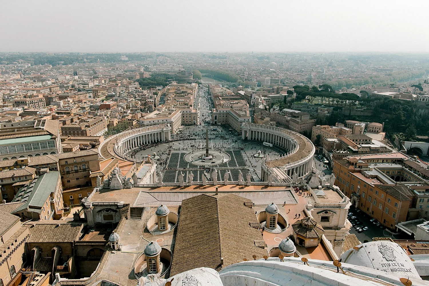 View from top of St. Peter's Basilica's dome