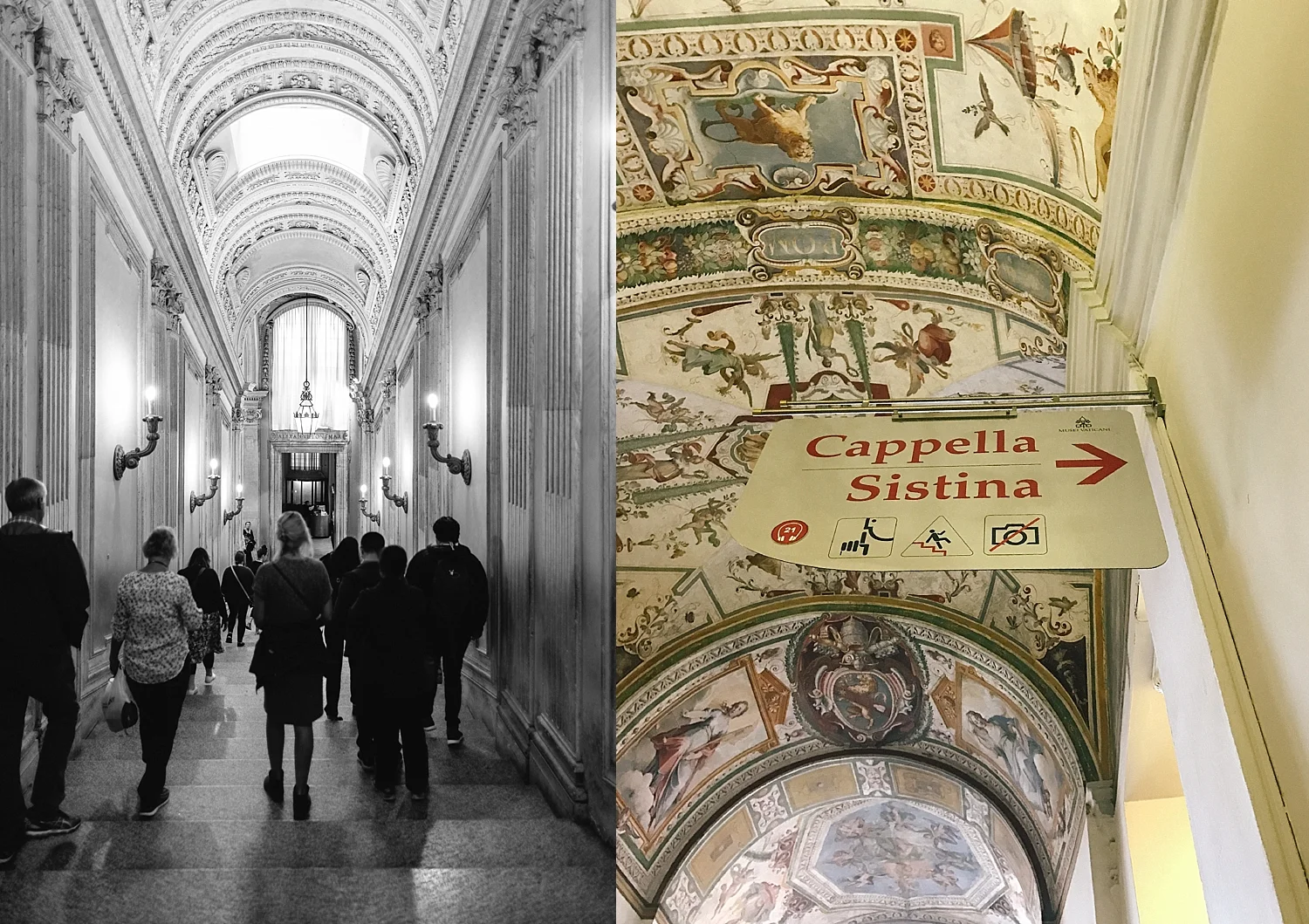 No photos allowed of the Sistine Chapel by Michelangelo - one of history's greatest artistic accomplishments.