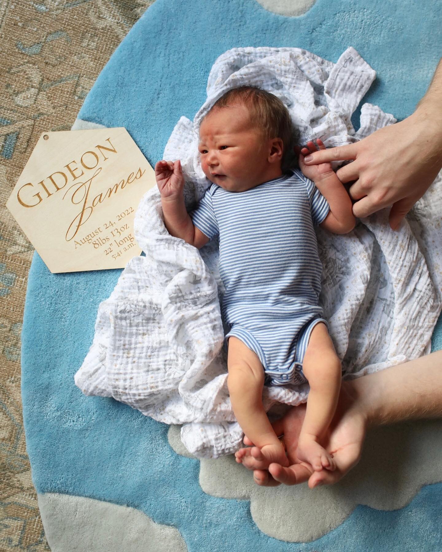 Thank you for all of the love and support! We are soaking up every. single. second. ❤️🌈 Gideon James, he is beyond our wildest dreams, our greatest blessing ❤️ the last few days have been heavenly and we are in absolute bliss! He was born in the wee