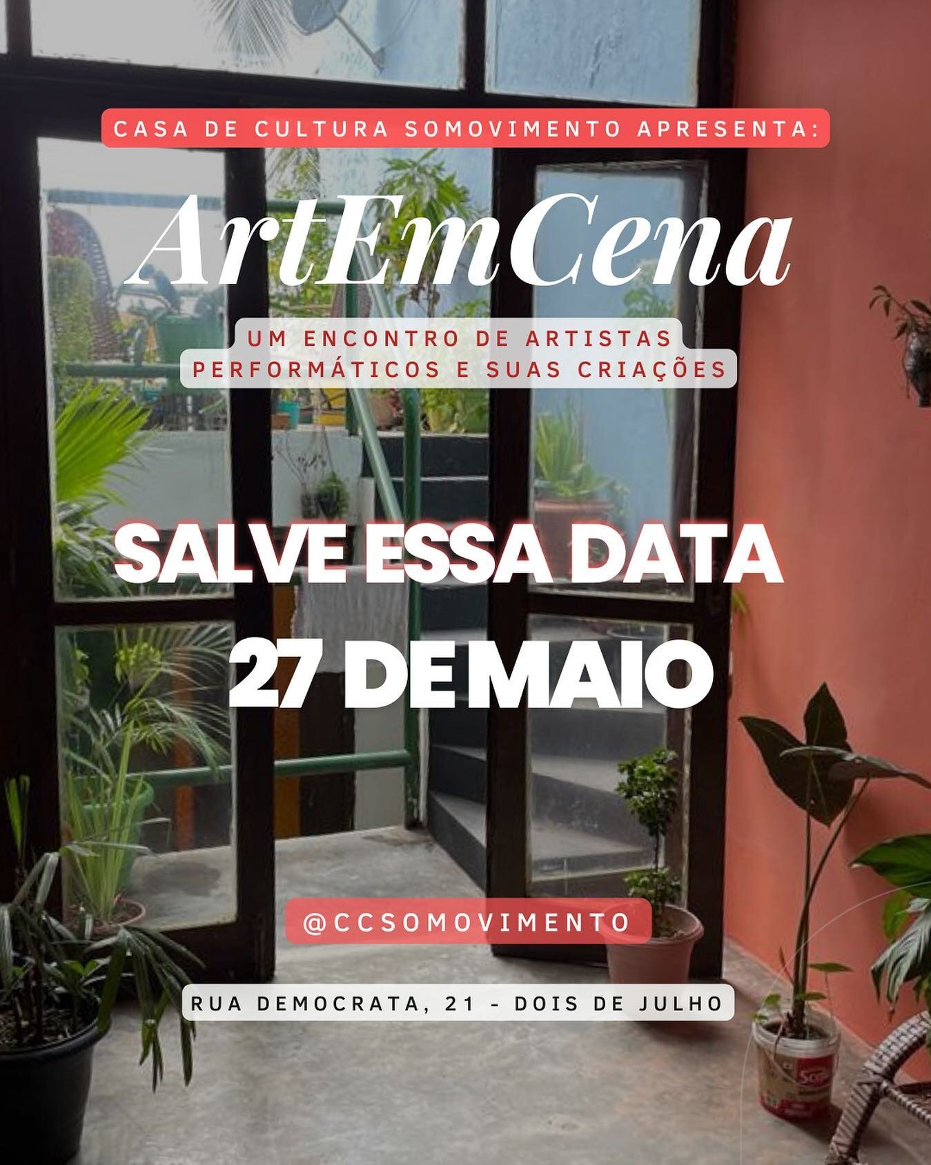 Salvando a data comunidade linda da nossa Casa!!!

Venha fazer parte do florescer das nossas pessoas artistas, te esperamos!
SOMOS TODOS SOMOVIMENTO ✨

#cultura #musica #danca #projetoindependente #margarethmenezes #trilhando