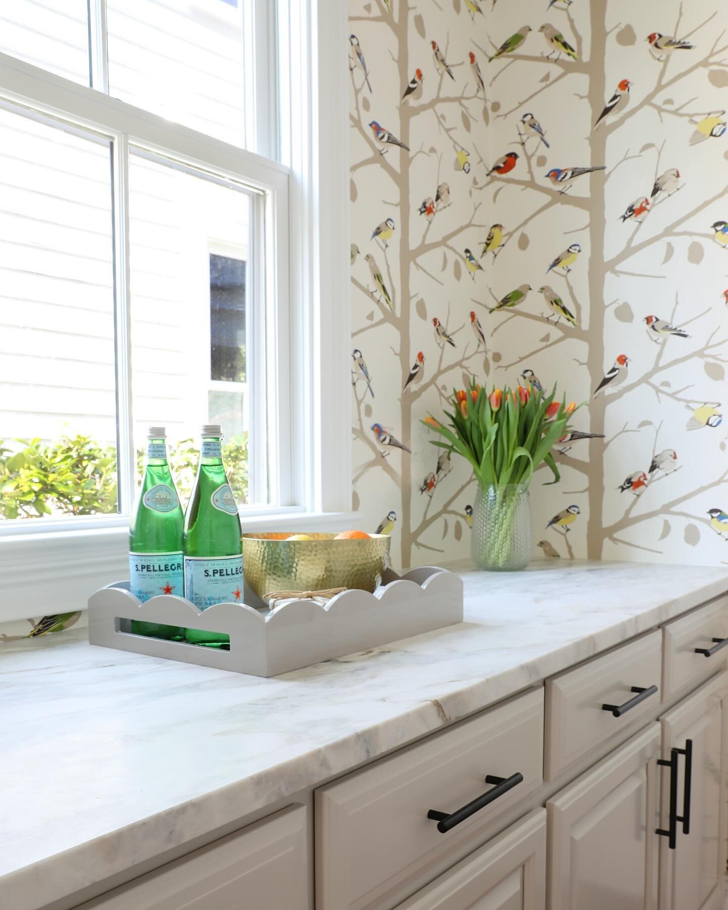 Happy Spring! 🌿
Such a cheerful and fun butlers pantry to walk into each morning 🦜🐦&zwj;⬛

Design &bull; @katemilesdesign 
Photography &bull; @jennifer_lavelle 
.
.
.
.
.
#charlestoninteriorsphotographer #charlestonlifestylephotographer #charlesto