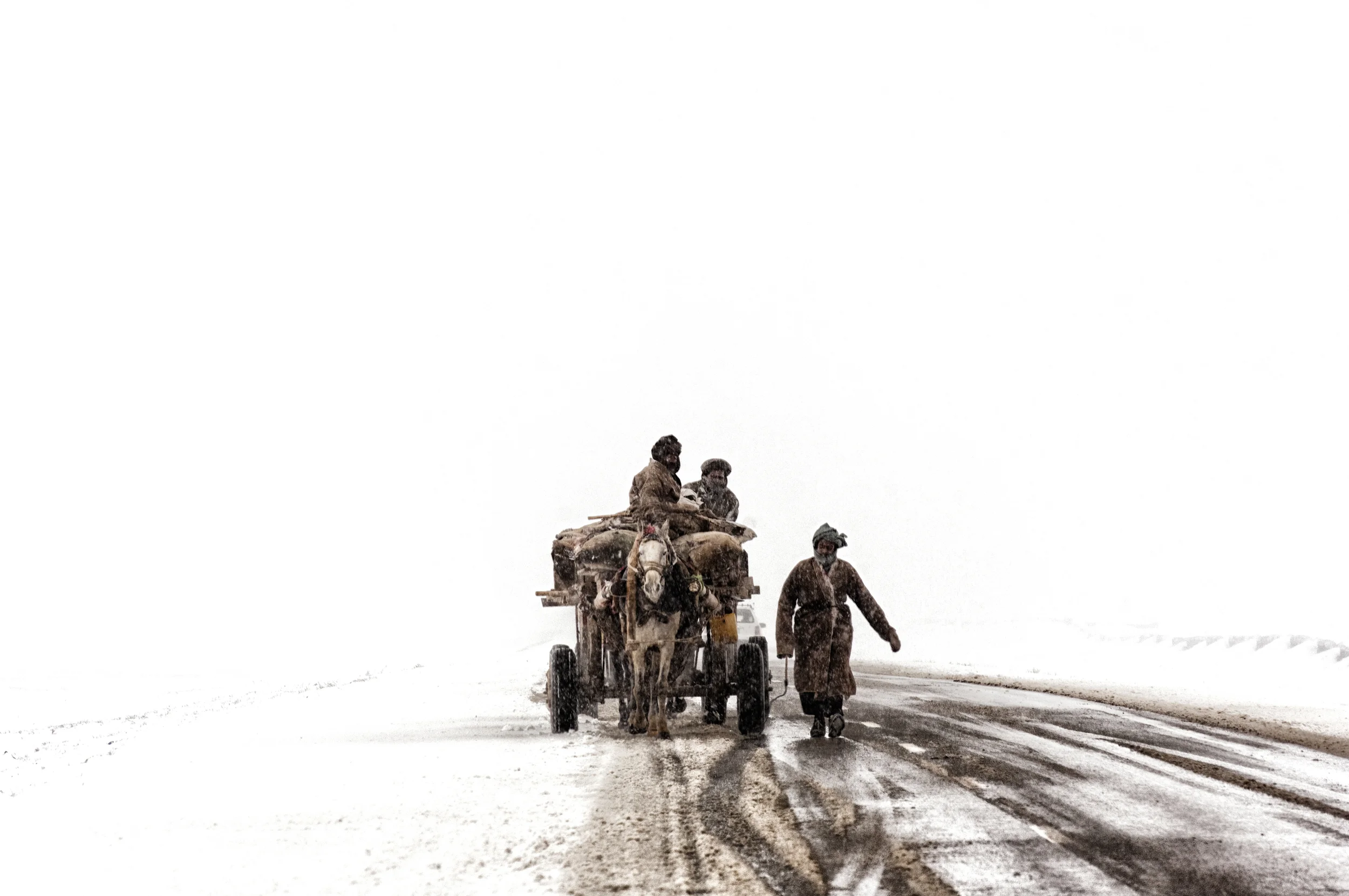 More than 900 people were killed across Afghanistan as the country suffered from one of its harshest ever winters in 2008. Below freezing temperatures and bitter snow storms gripped the nation since the onset of winter in mid December. At its peak temperatures in the region fell to -22C (-8F); the coldest in more than 30 years. Nearly half the villages in western Afghanistan had been cut off from the major cities due to heavy snowfall, which reached 2 meters (79 inches) deep in some places.