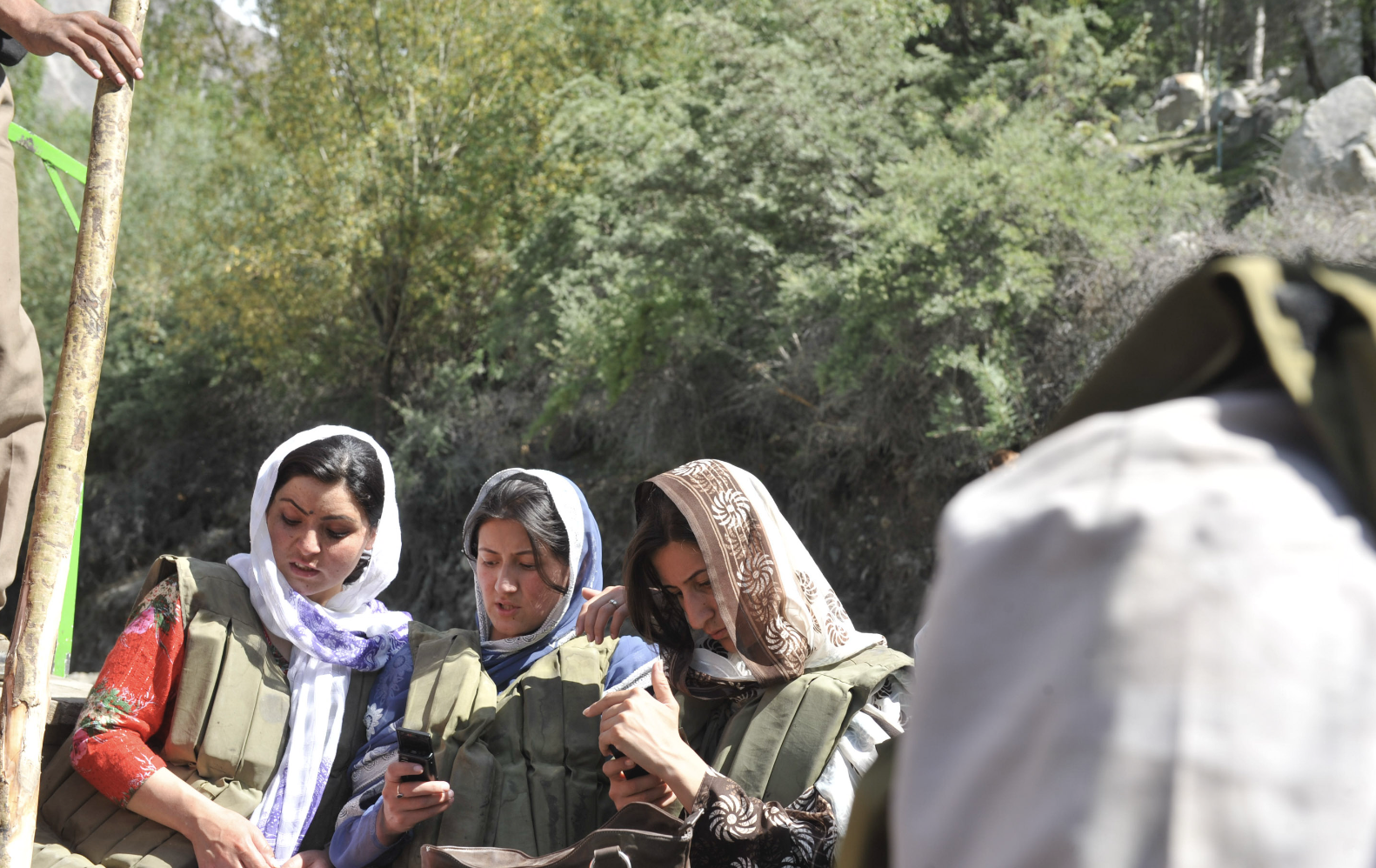   Upper Hunza, Pakistan — 2010:  A landslide dammed the Hunza River, forming Attabad Lake and cutting road access along the Karakoram Highway, forcing displaced residents to move by boat and improvised routes. (Photo/Mark Pearson) 