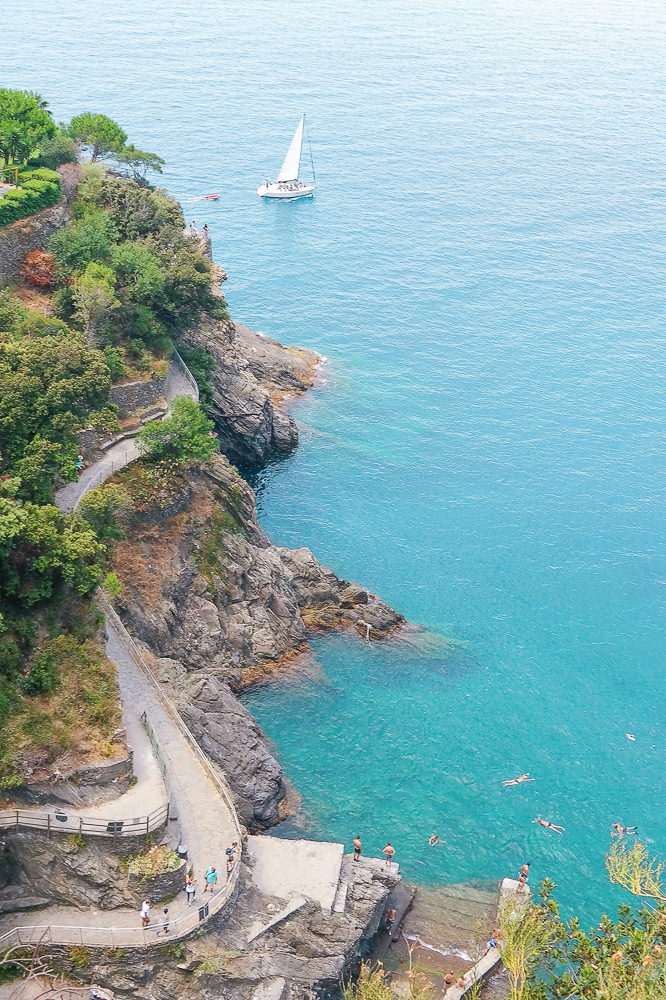 Seaside views from one of the hikes in Cinque Terre