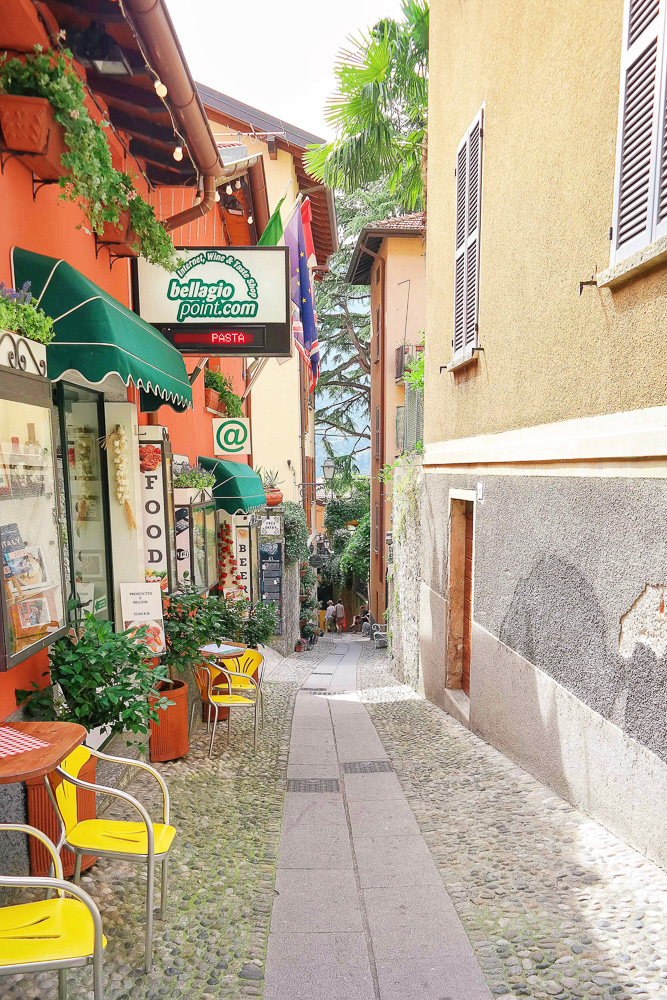 The streets of Bellagio on Lake Como, Italy