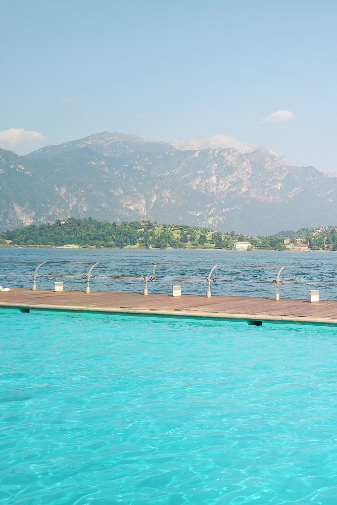 The famous floating pool at the Grand Hotel Tremezzo on Lake Como