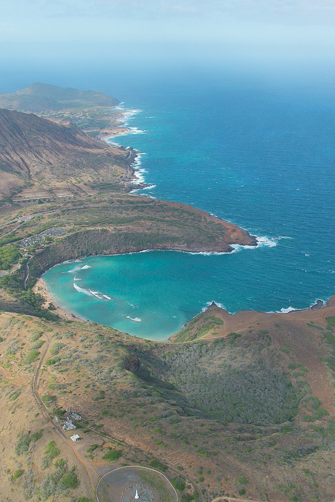Hanauma Bay, a popular snorkel spot on Oahu