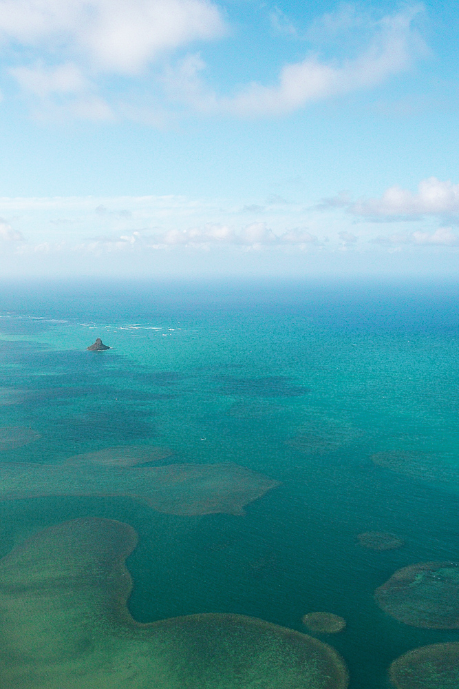 Mokoliʻi island, formally known as Chinaman's Hat Island, in Oahu, Hawaii