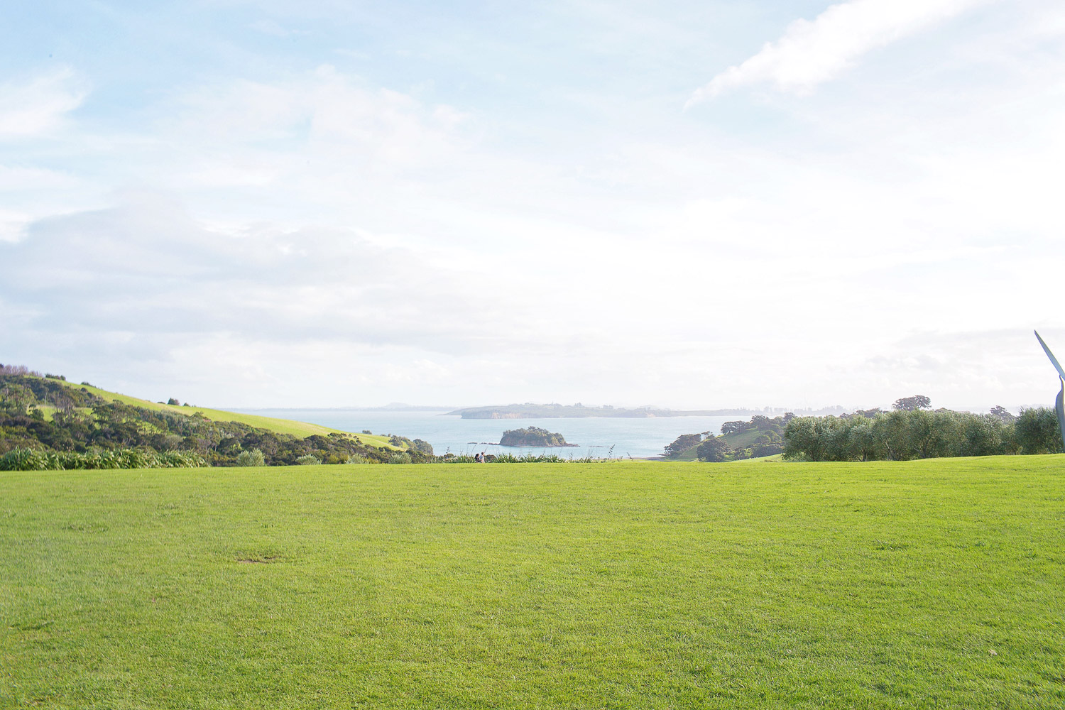 The unreal view from Cable Bay winery and restaurant on Waiheke Island, New Zealad