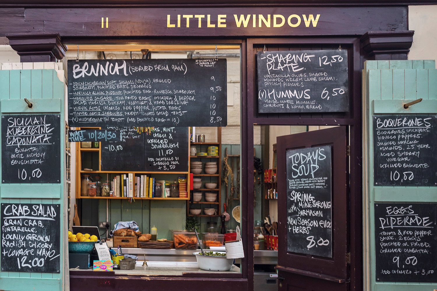 Little Window at Altrincham Market near Manchester, England.  The cutest storefront! 