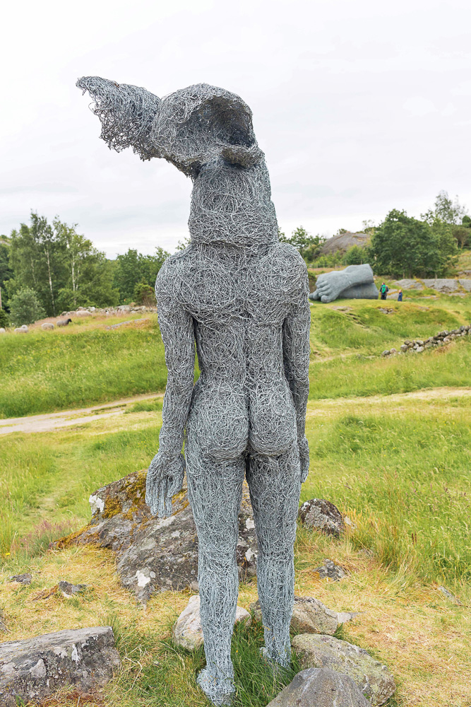 A sculpture by Sophie Ryder at Pilane Sculpture Park