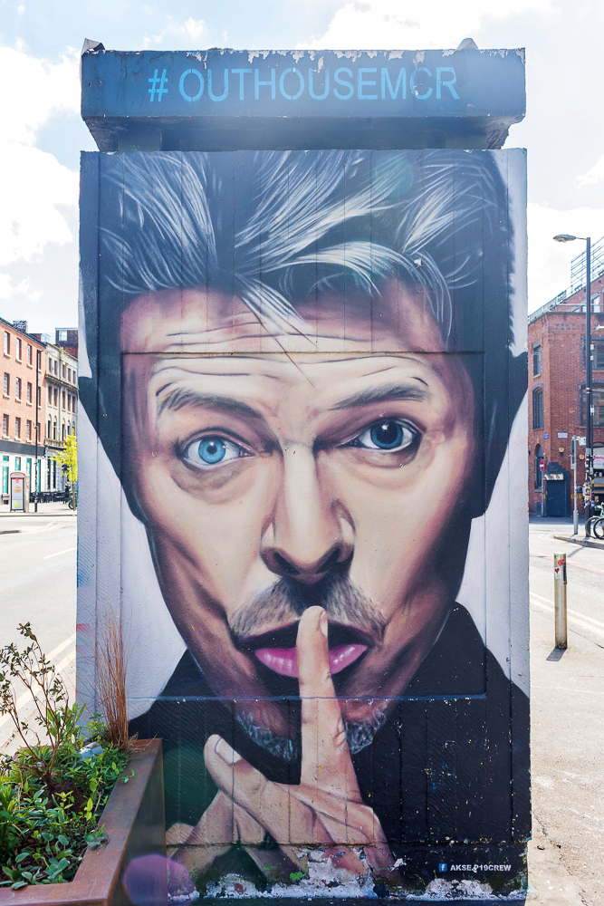 A famous art piece in the Northern Quarter of Manchester