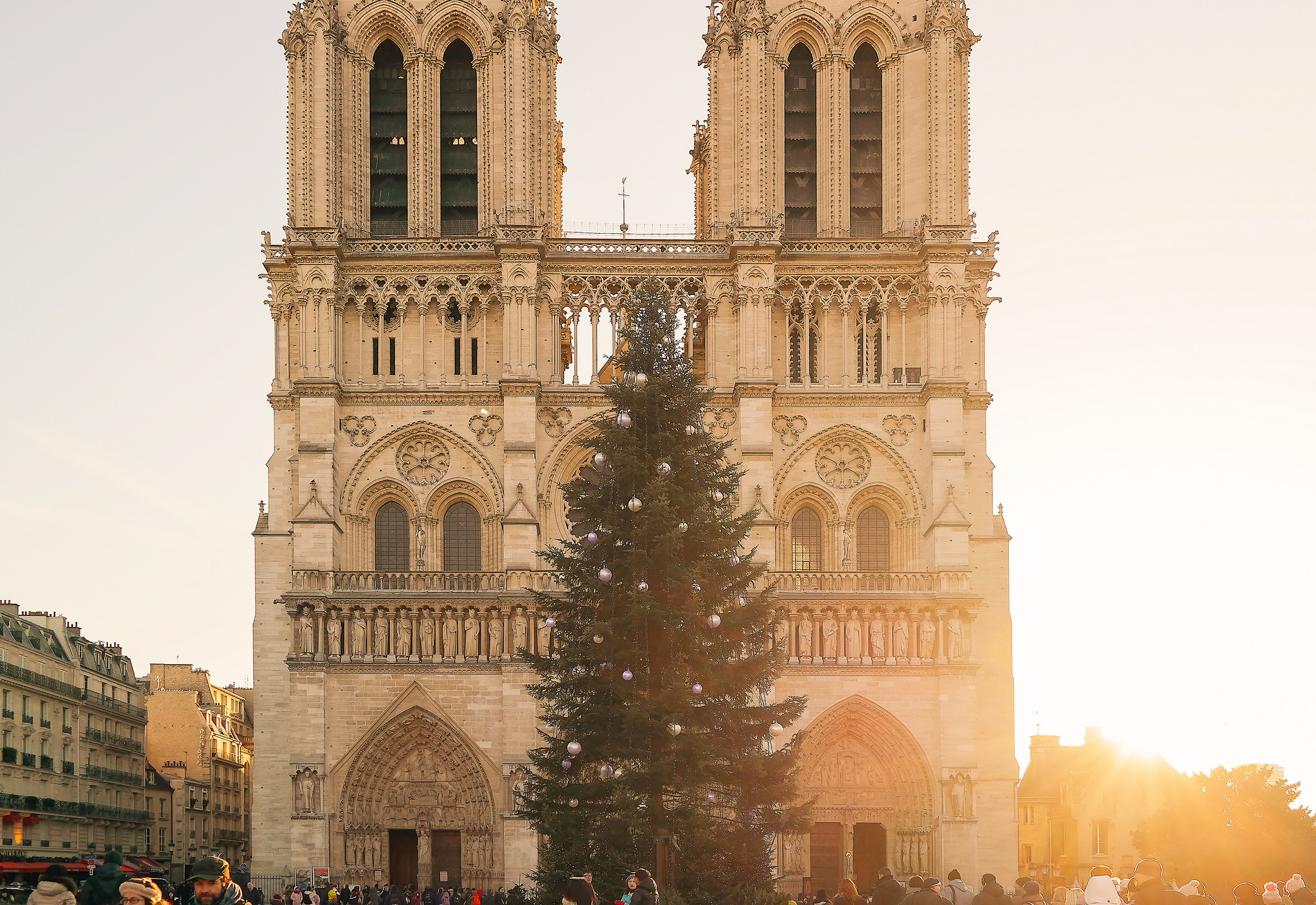 Christmas time at Notre Dame in Paris