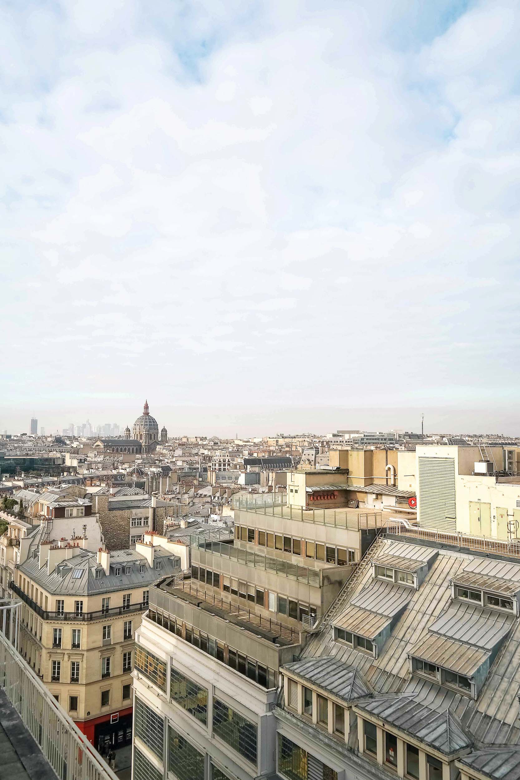 Clear skies and views of Paris in December