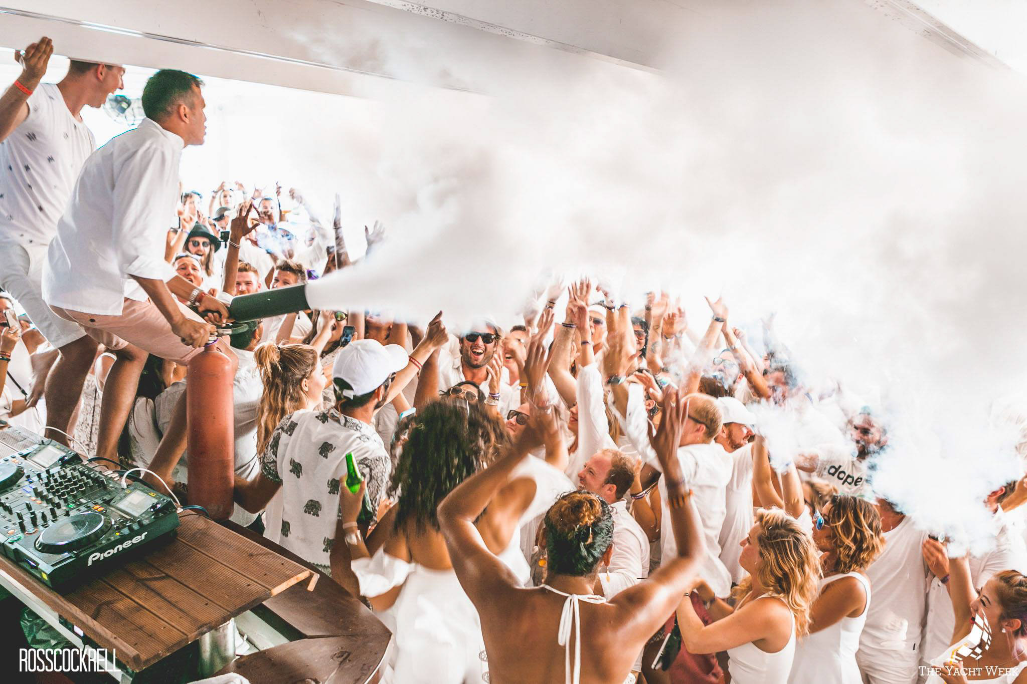 World famous Yacht Week White Party at Cava Bianco in Greece