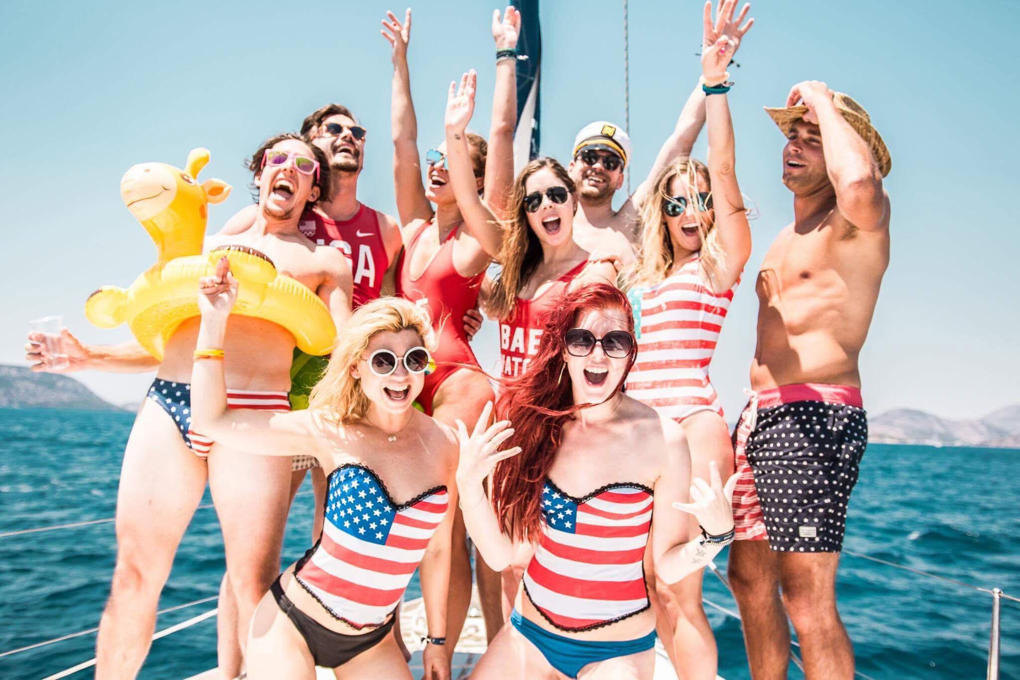 The Yacht Week regatta - American themed!