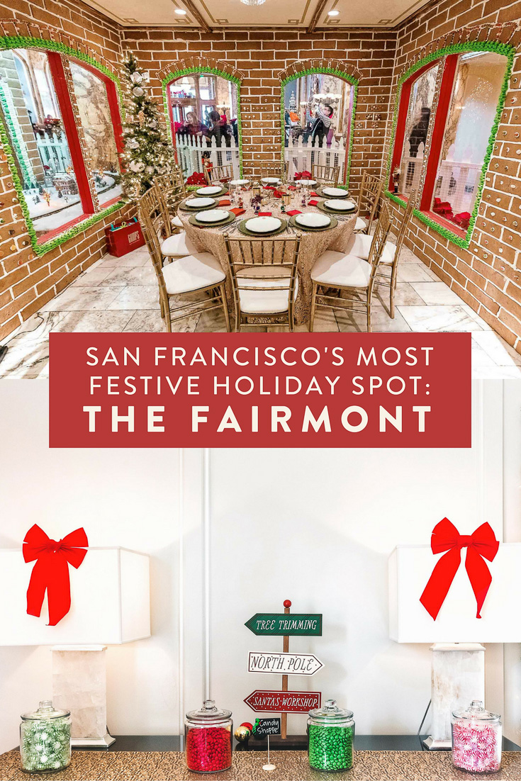 The Fairmont San Francisco is SF's most festive holiday spot!  Stay in the Santa Suite, go to holiday gingerbread tea, and see the world-famous, life sized gingerbread house.