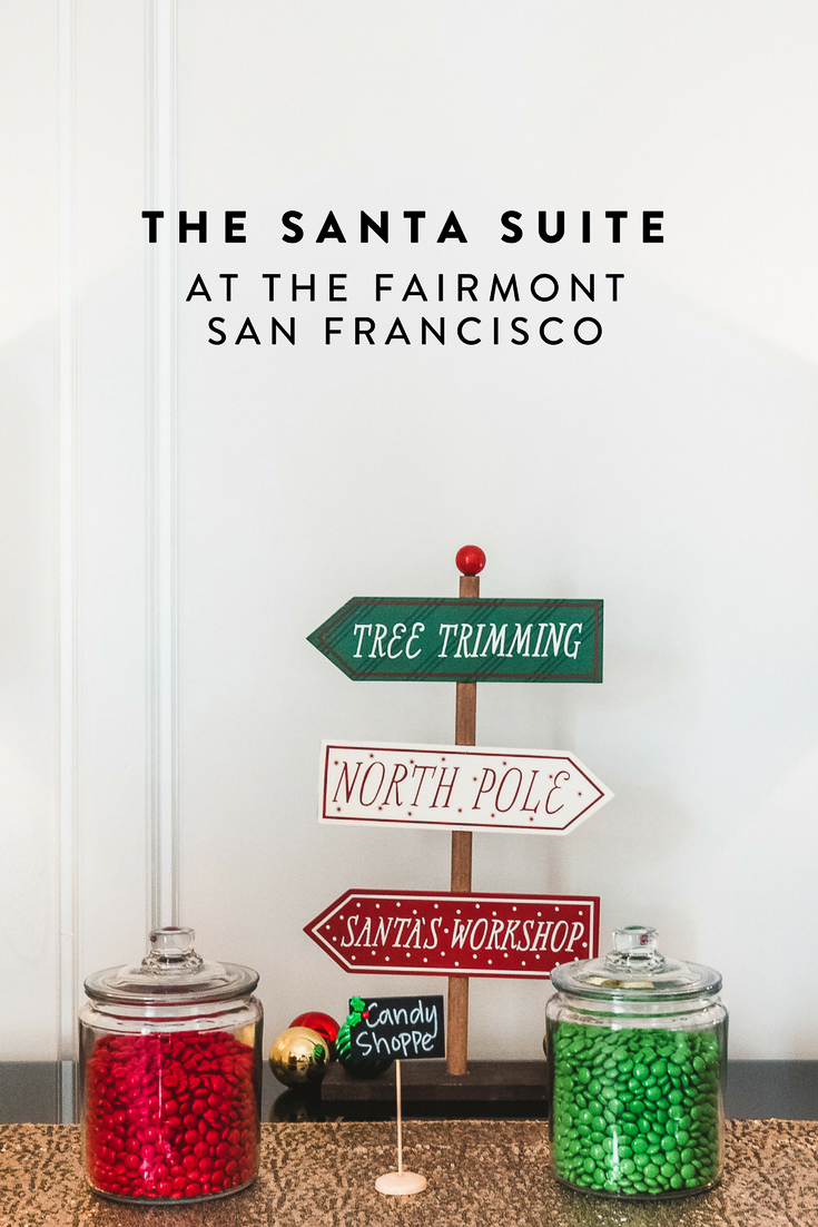 The Fairmont San Francisco has a Santa Suite and you must stay there! The most Christmas-y thing you can do in SF. Also see the world-famous, life sized gingerbread house, 23-foot tree, and more.