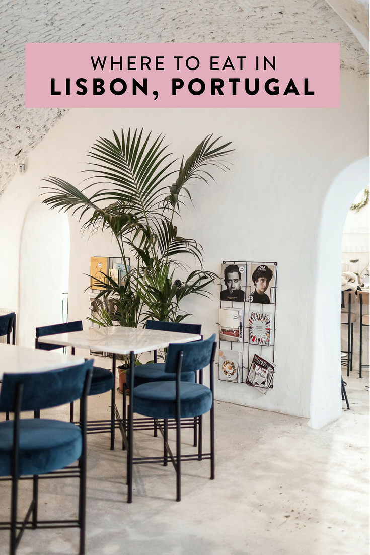 Where to eat in Lisbon, Portugal.  The best restaurants featuring healthy, fresh, local ingredients and the most beautiful, Instagrammable spaces!